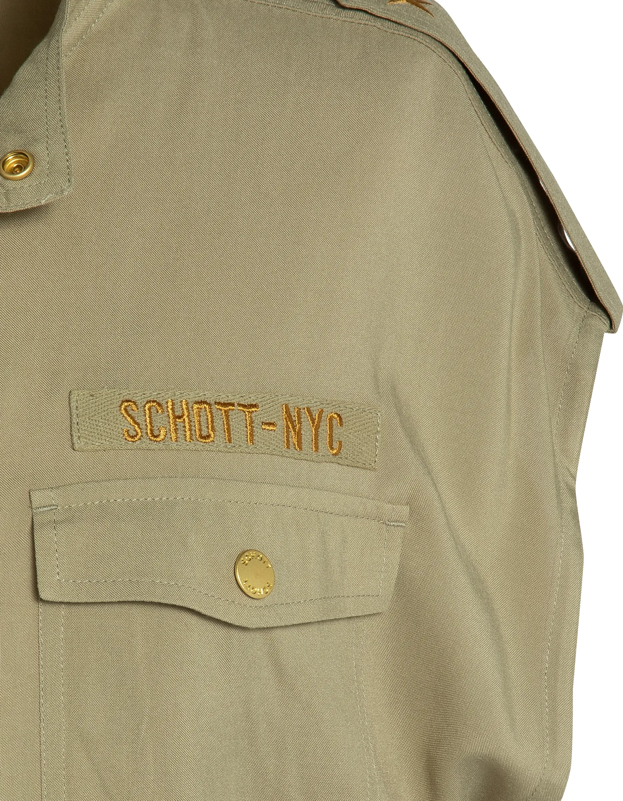 Robe sage kaki sans manche army-8