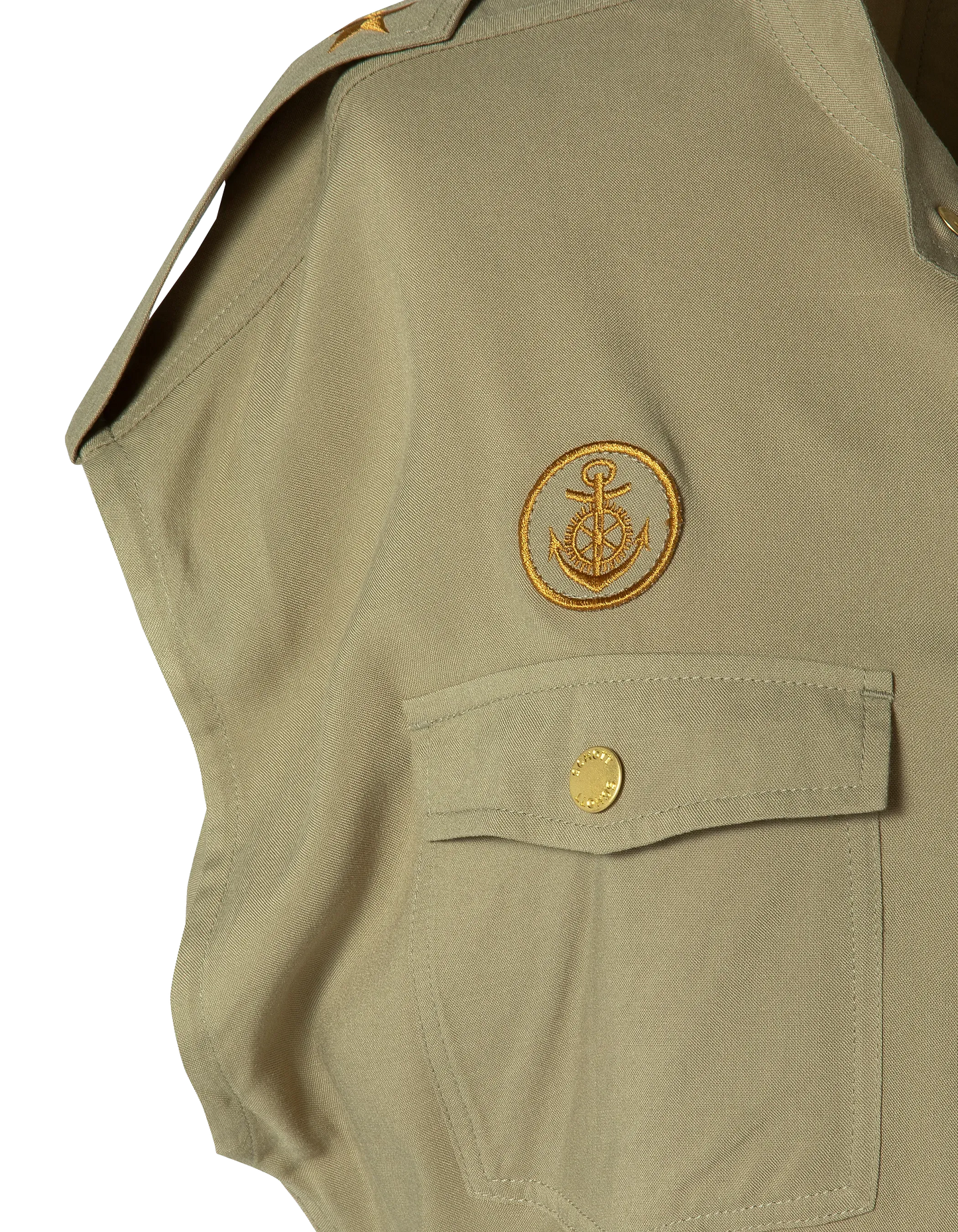 Robe sage kaki sans manche army