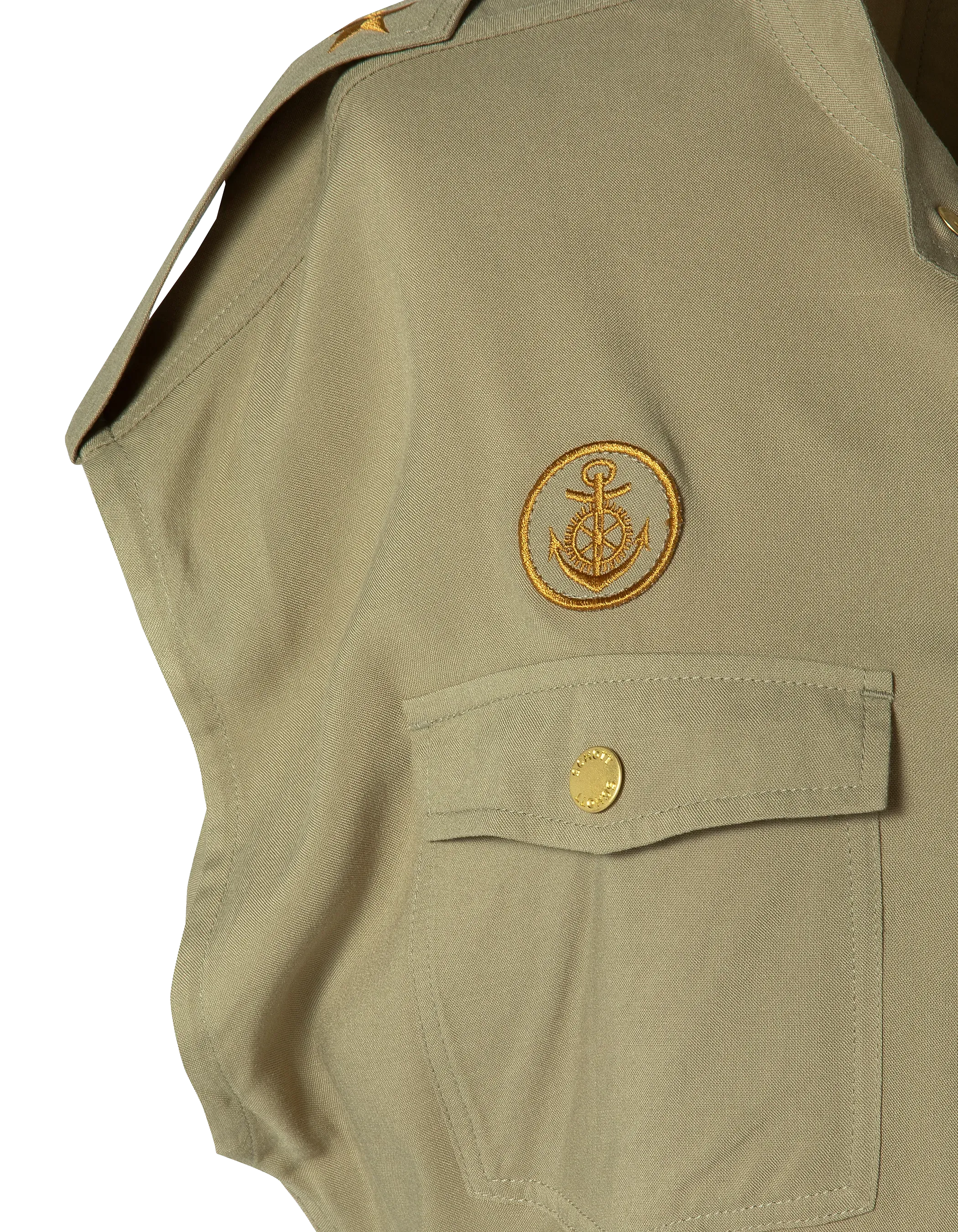 Robe sage kaki sans manche army-7