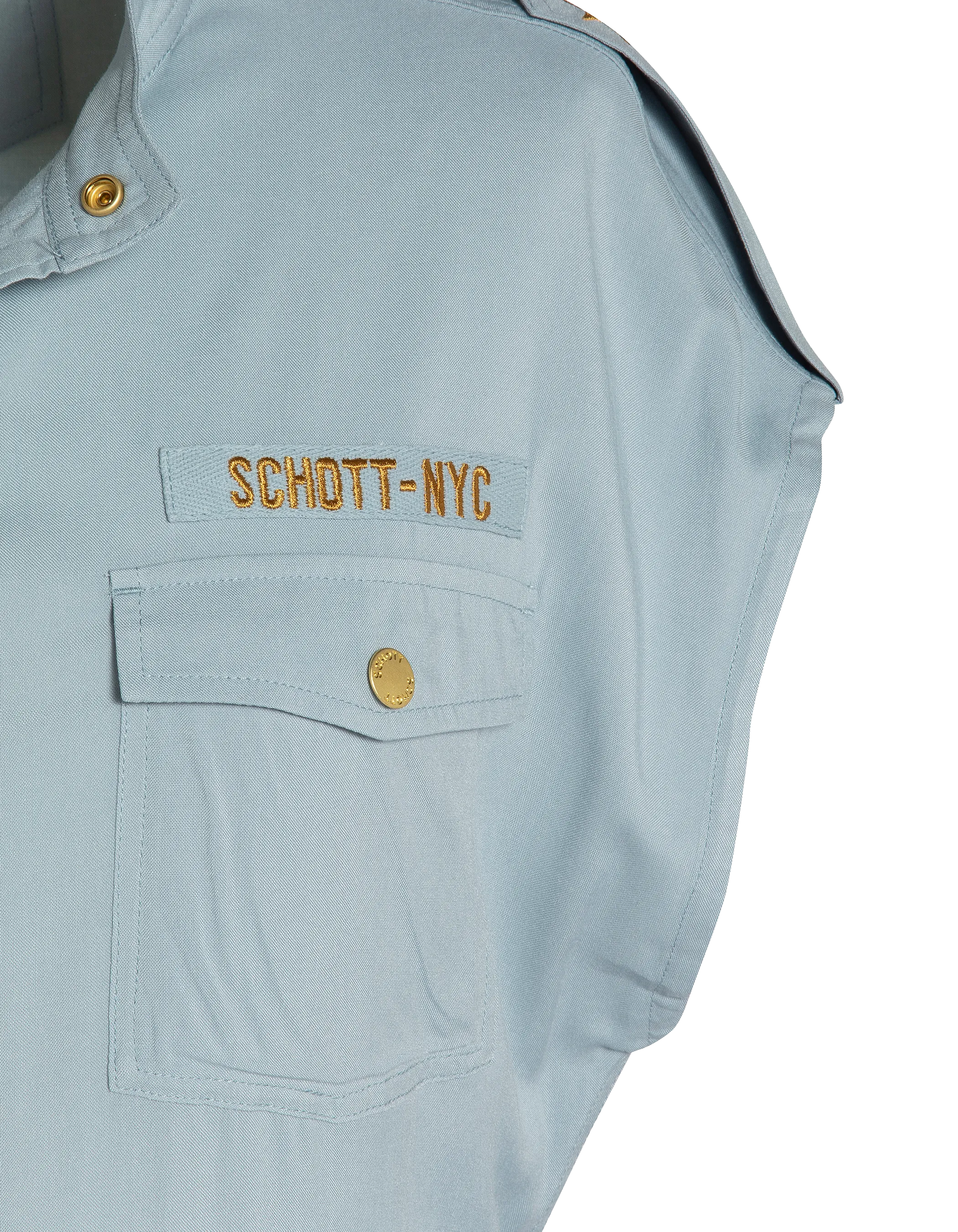 Robe bleu ciel sans manche army-4