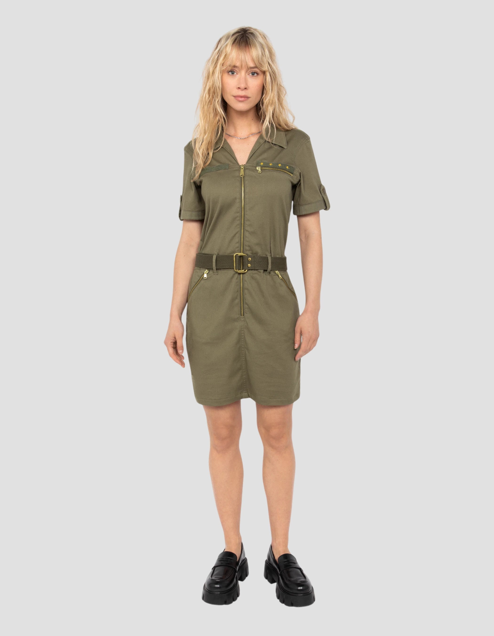 Robe army kaki clair-1