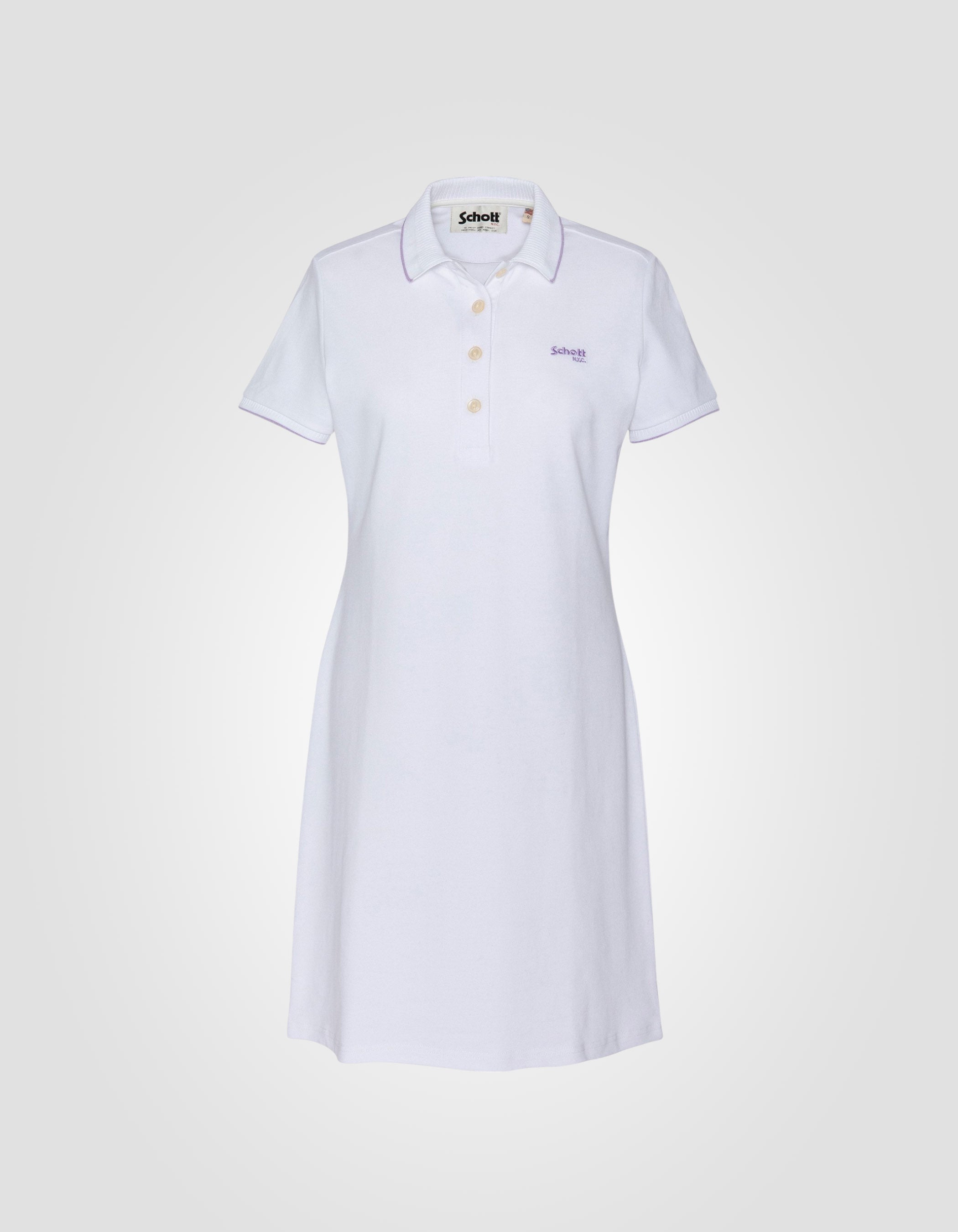 white polo shirt dress White Retro Sport Polo Dress - Robdannaw