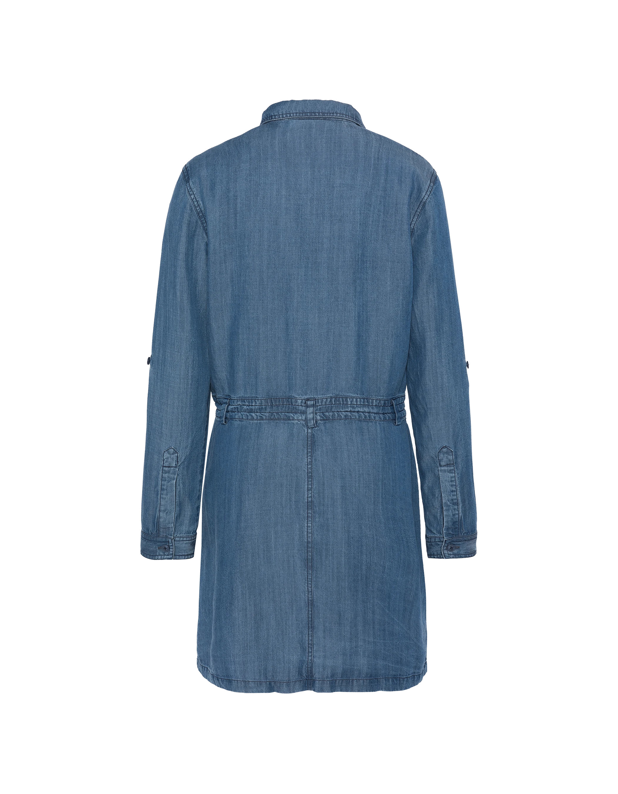 Robe casual indigo en tencel-9