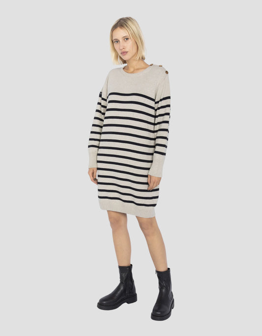 Robe pull naturel et bleu marine US NAVY