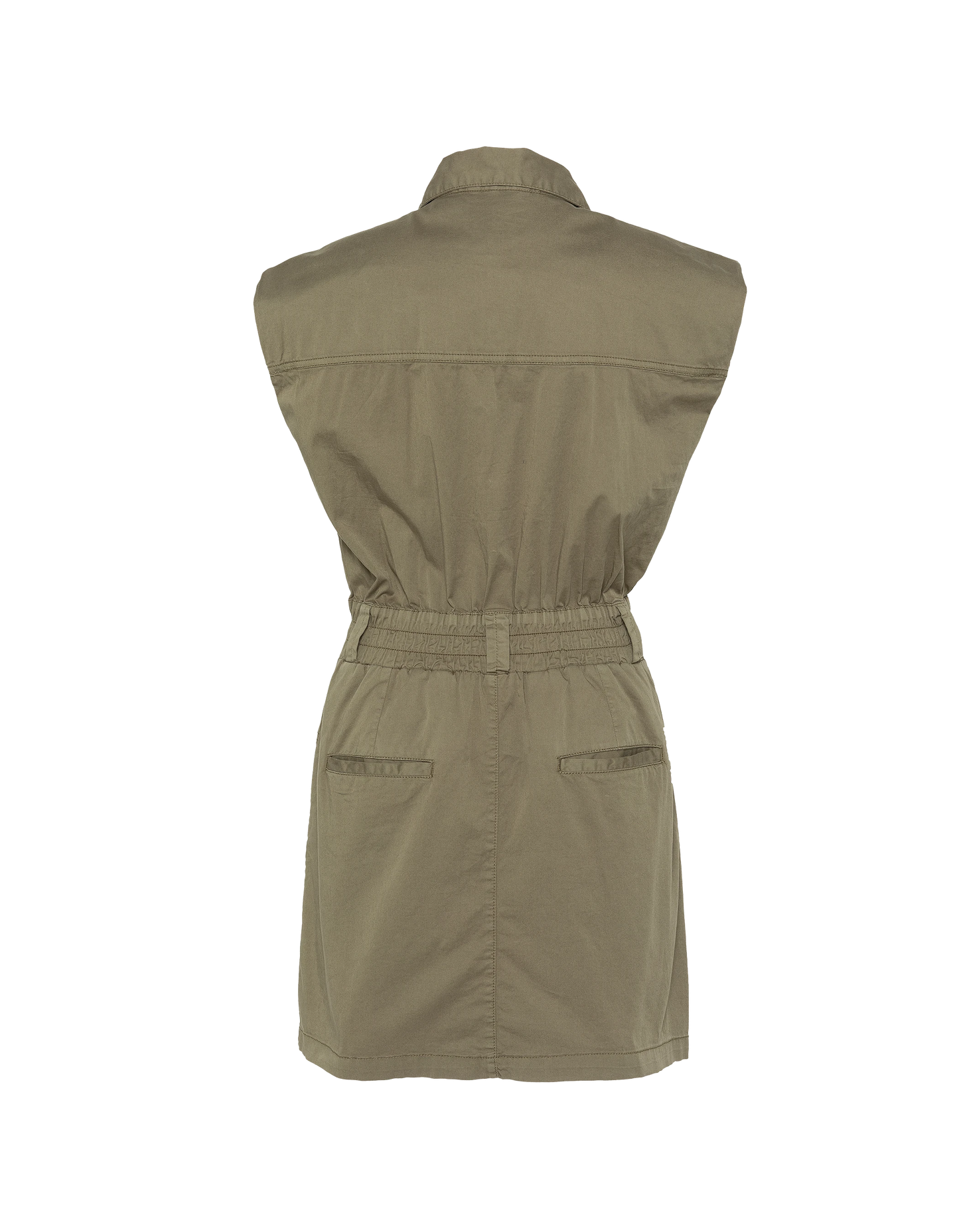 Robe saharienne kaki clair sans manches