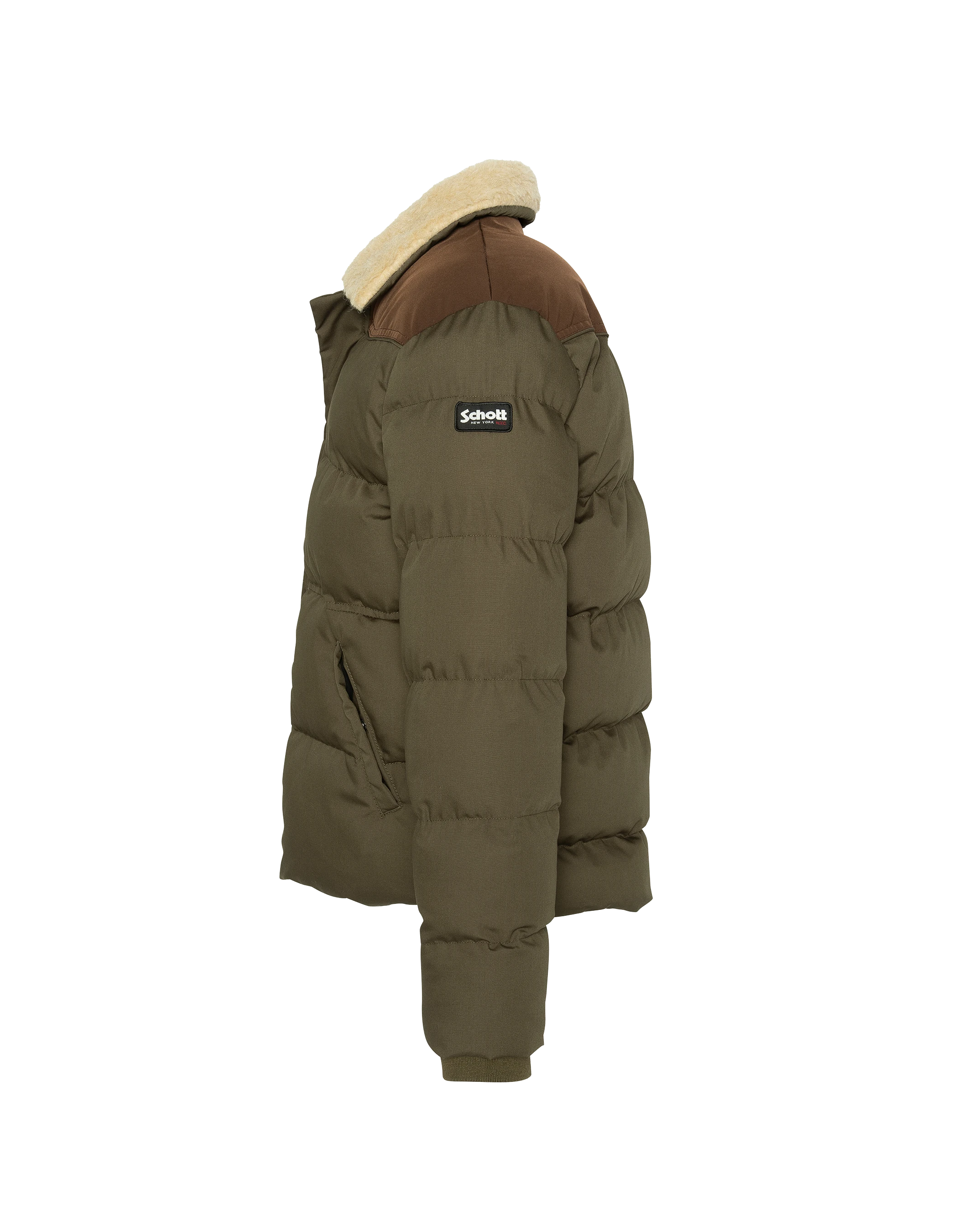 Caqui y chaqueta ordenada marrón-3