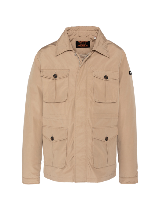 Beige Military Parka