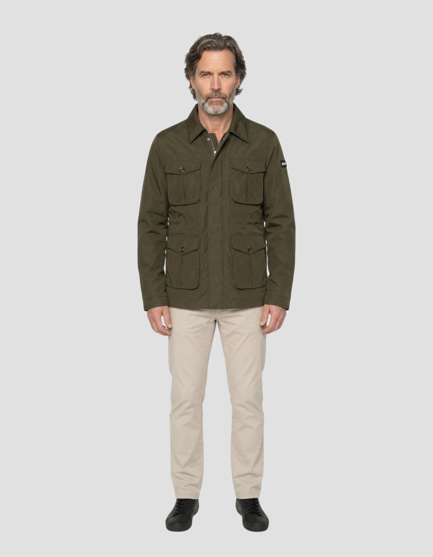 Khaki military parka