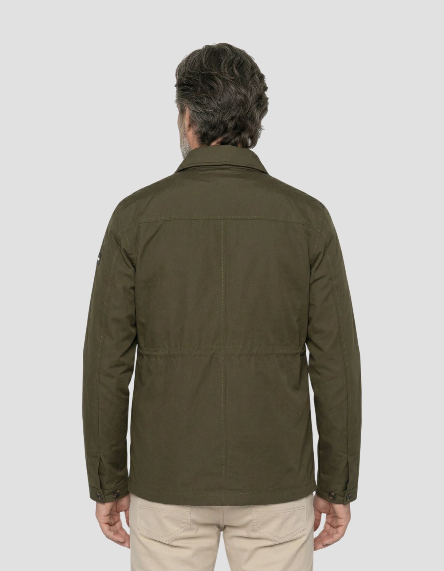 Khaki military parka