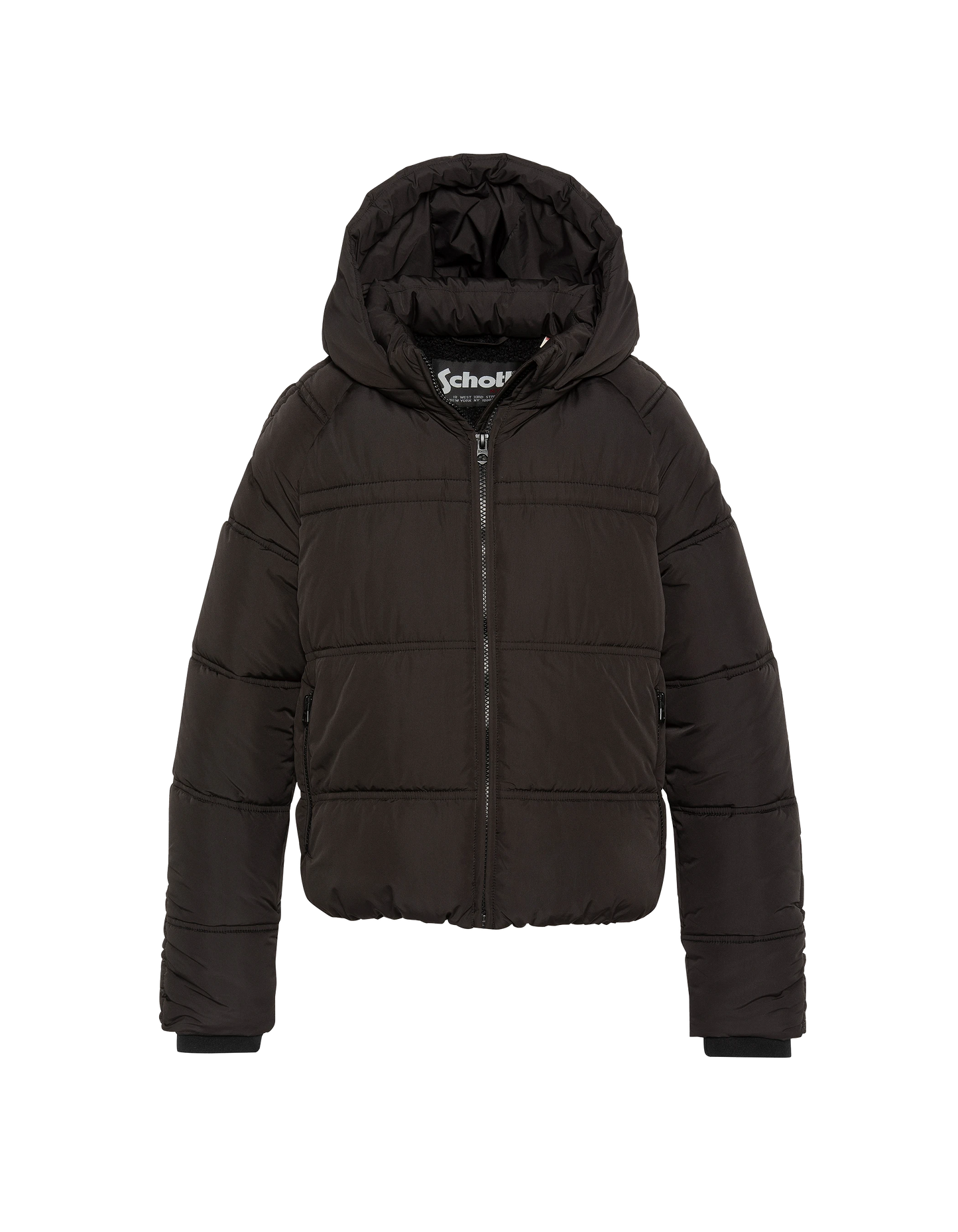 Chaqueta negra con niño sherpa forrado
