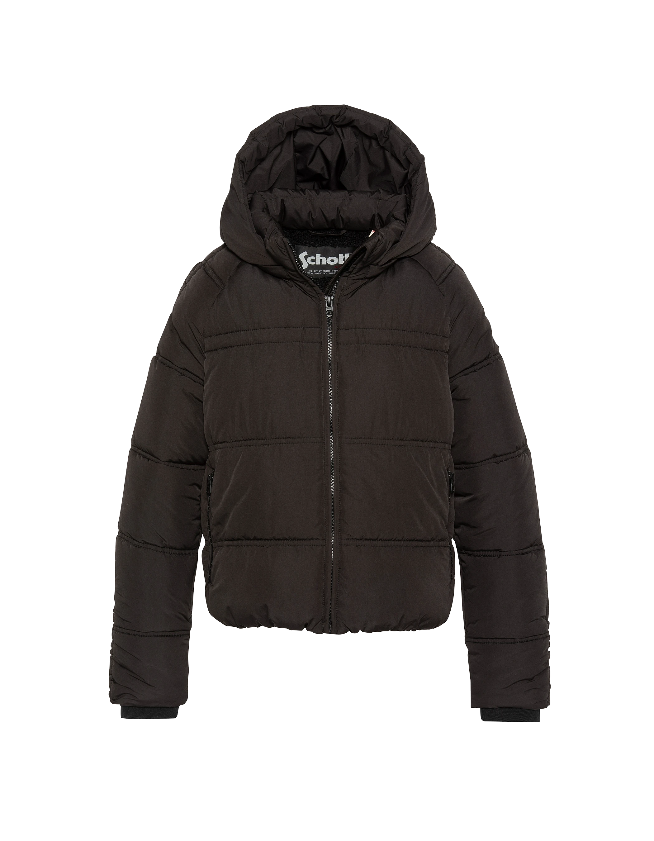 Chaqueta negra con niño sherpa forrado-2