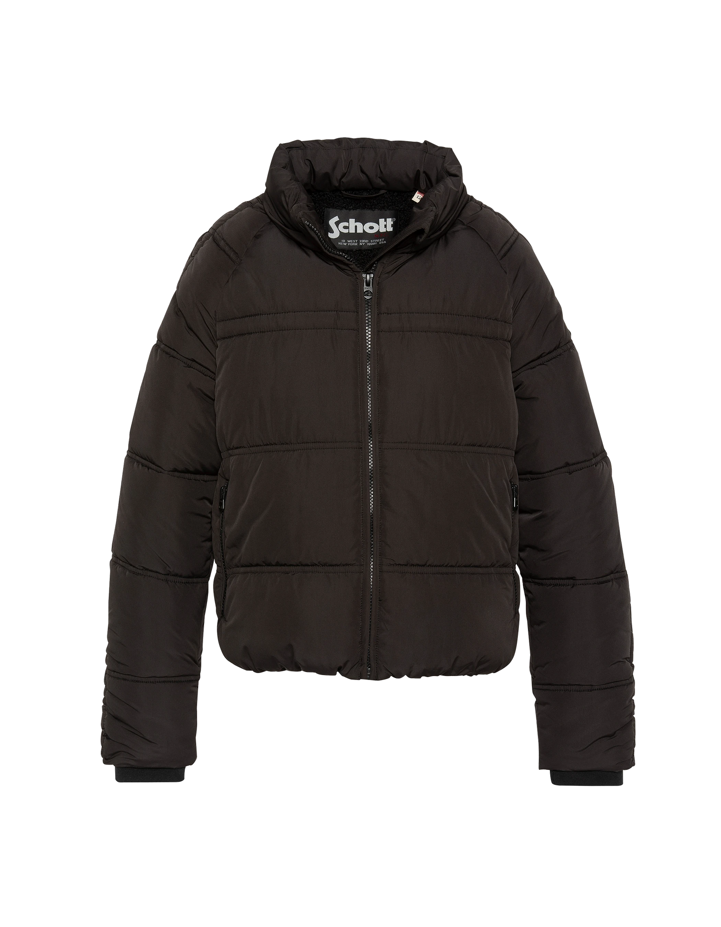 Chaqueta negra con niño sherpa forrado