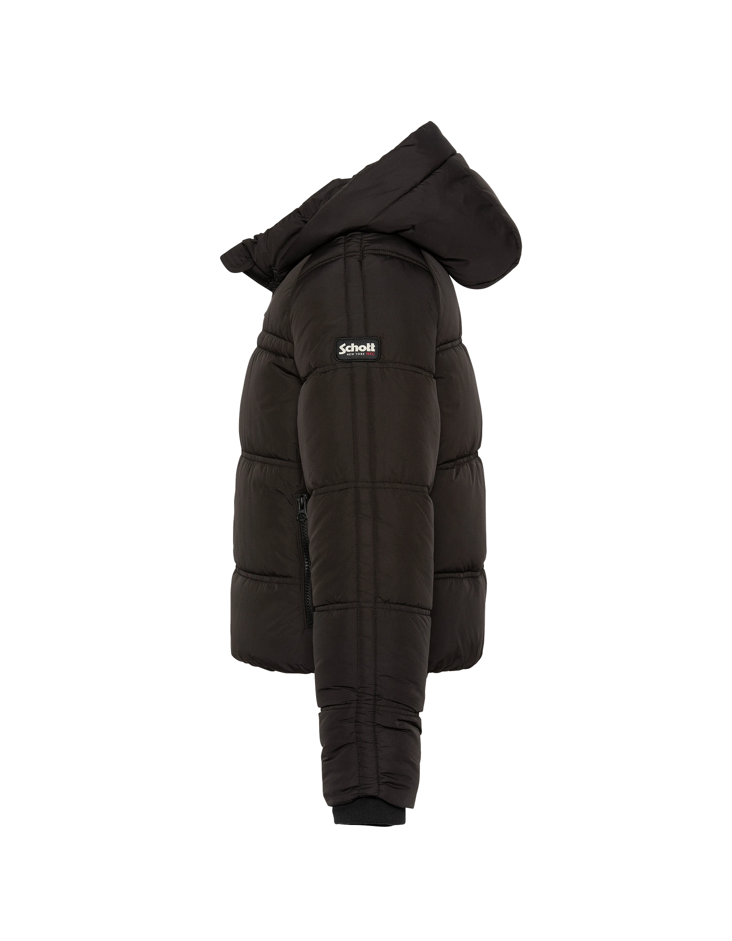 Chaqueta negra con niño sherpa forrado