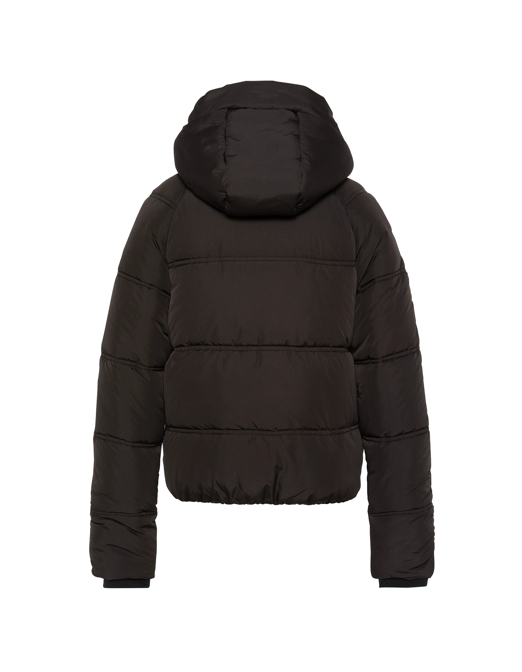 Chaqueta negra con niño sherpa forrado-8