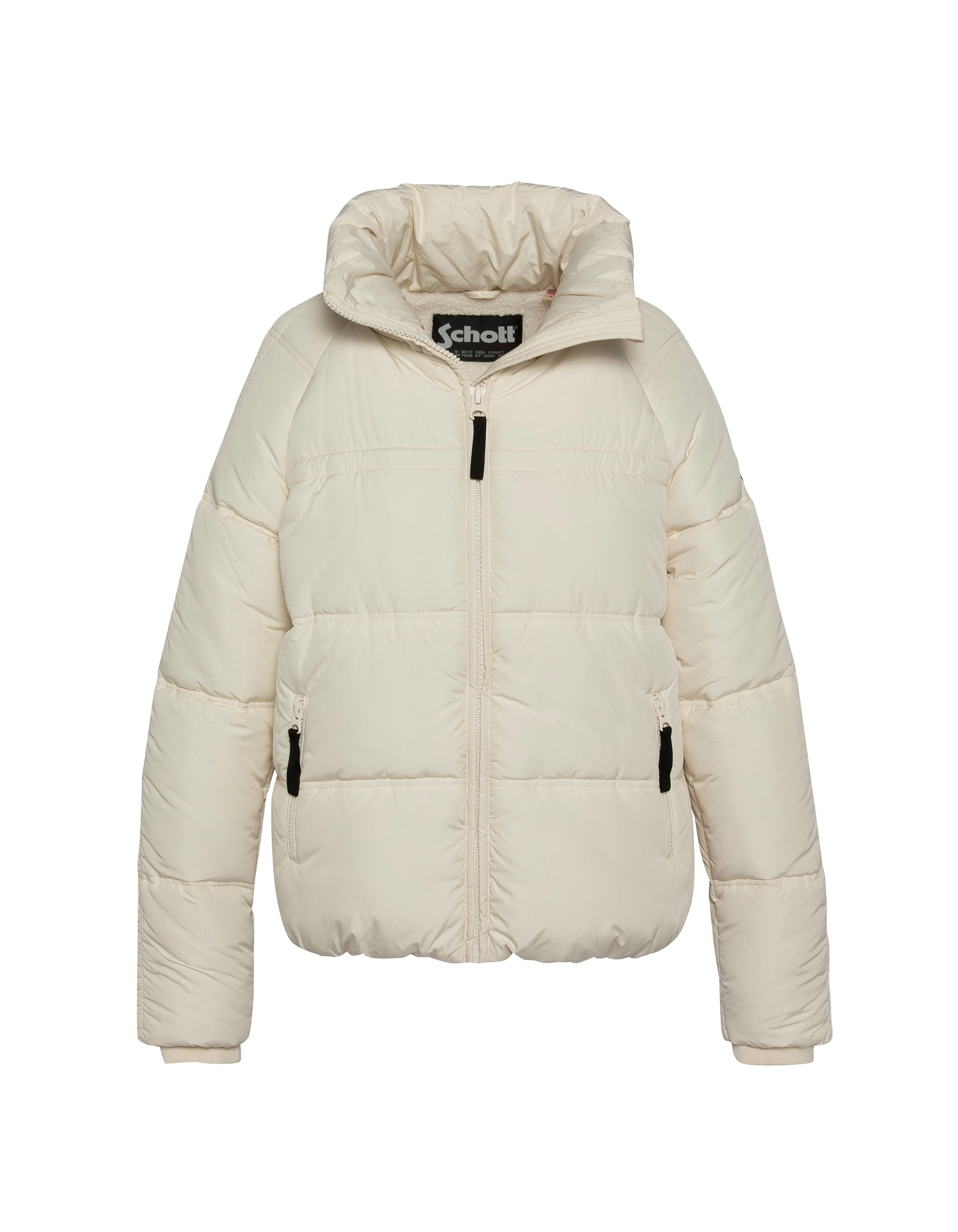 Giacca nera rotta con colletto di pelliccia in finto rimovibile