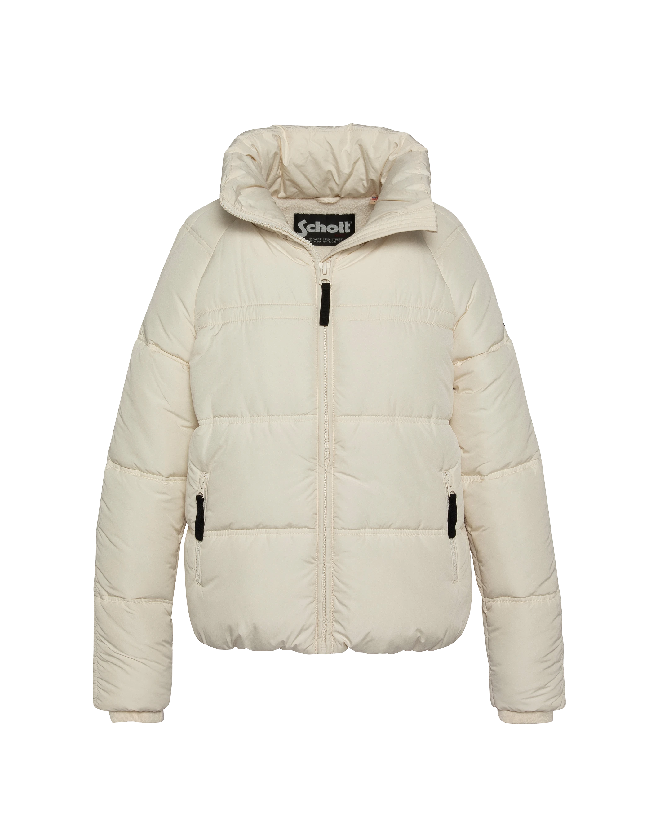 Giacca nera rotta con colletto di pelliccia in finto rimovibile-5