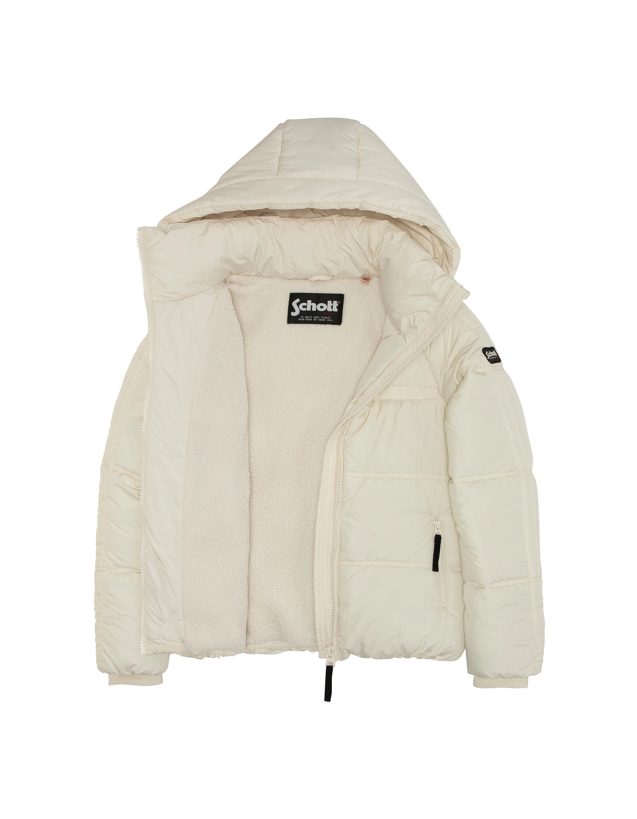 Giacca nera rotta con colletto di pelliccia in finto rimovibile-6