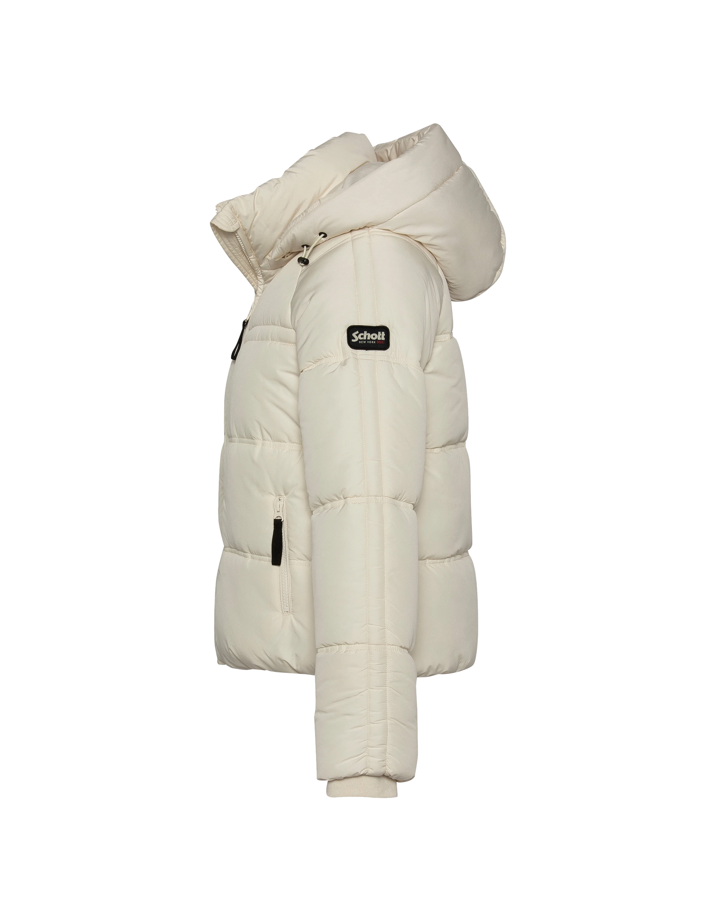 Giacca nera rotta con colletto di pelliccia in finto rimovibile