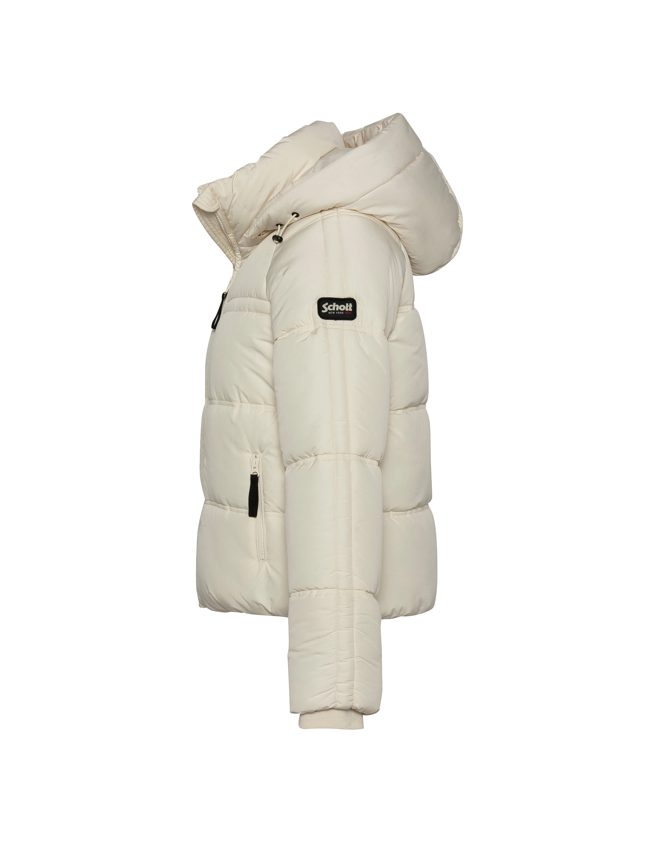 Giacca nera rotta con colletto di pelliccia in finto rimovibile-7