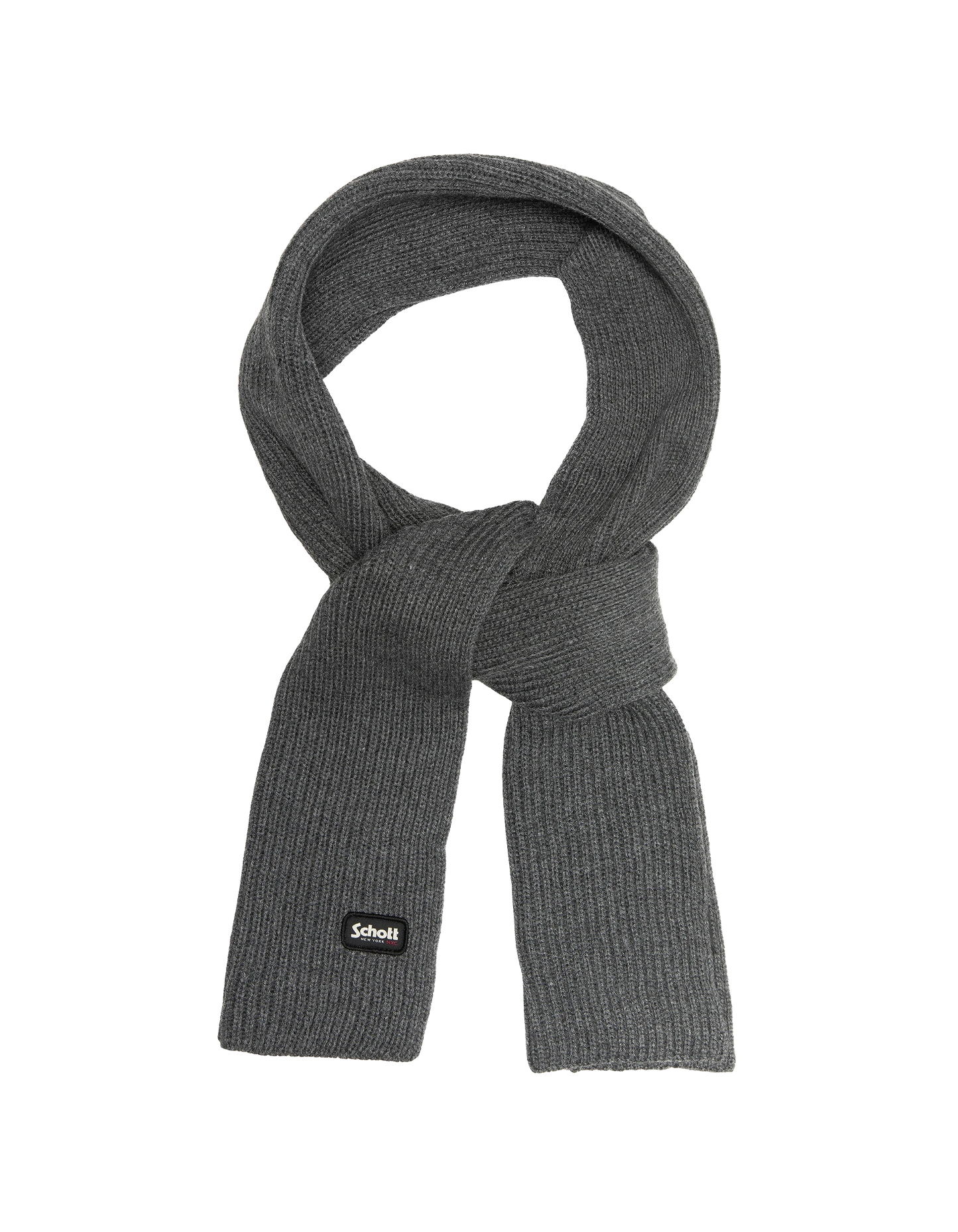 Sciarpa antracite in mesh a coste