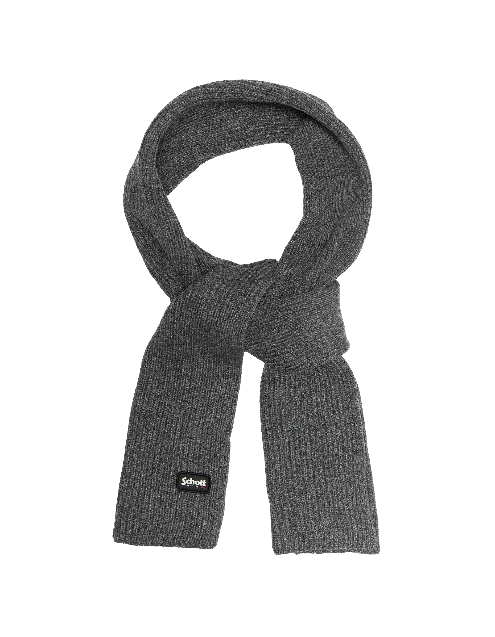 Sciarpa antracite in mesh a coste-2