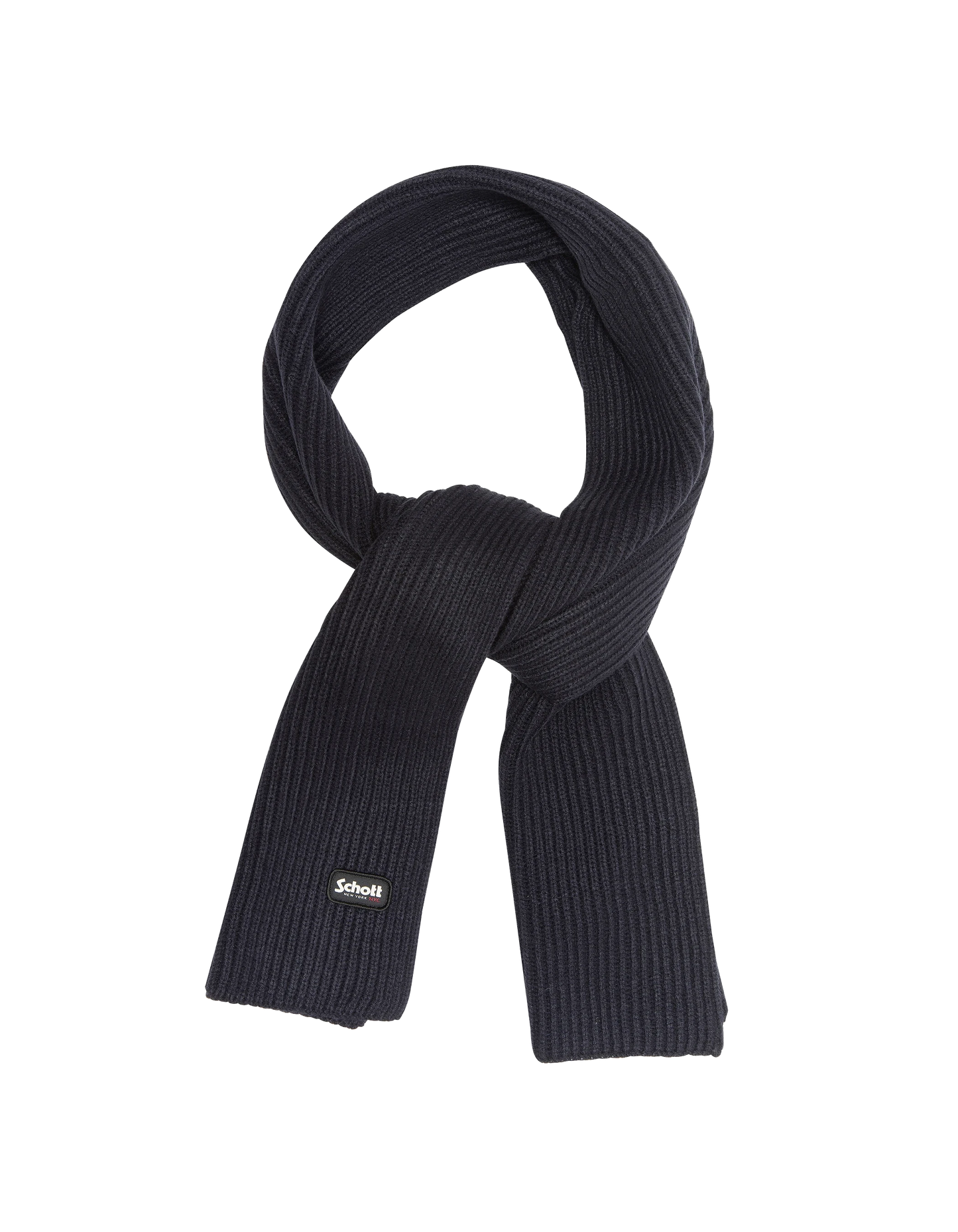 Sciarpa blu scuro navy in mesh a coste