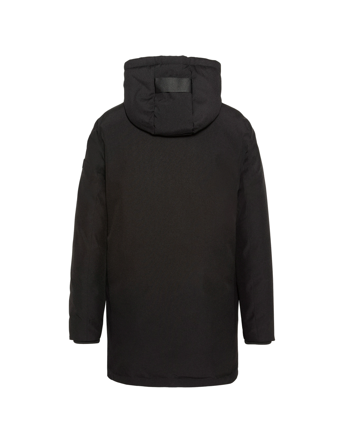 Manteau long à capuche noir