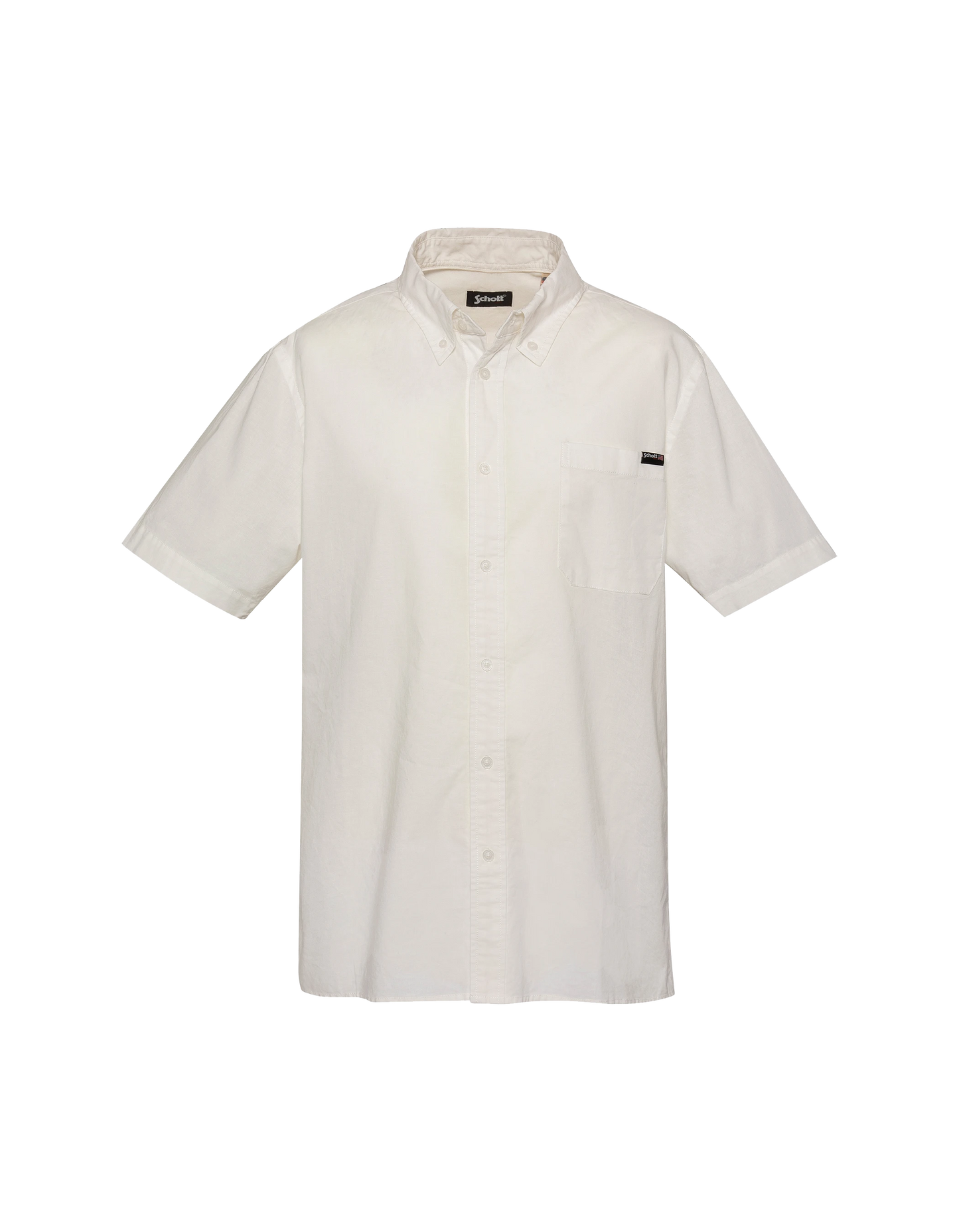 Shirt short sleeves white with patch pocket