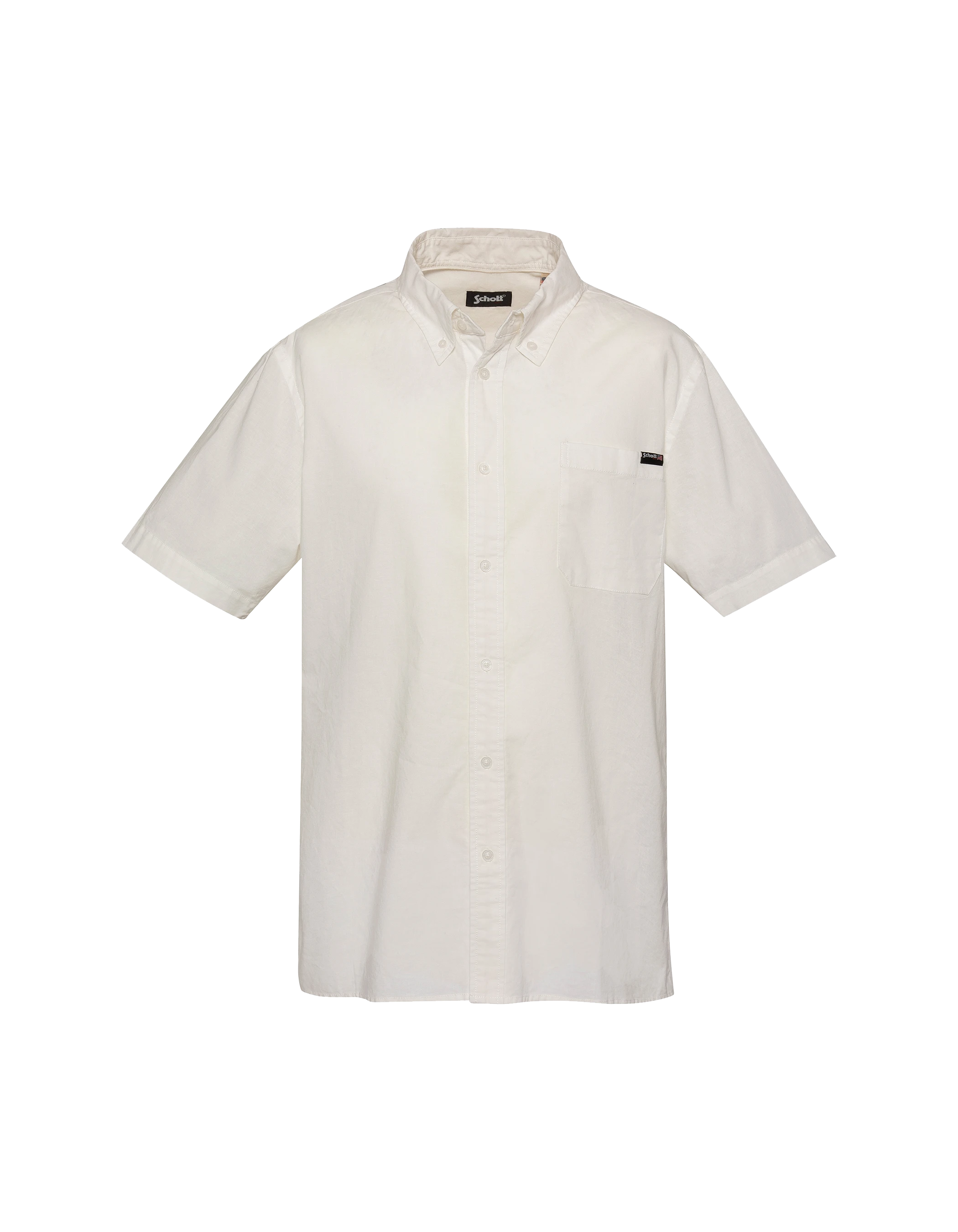 Shirt short sleeves white with patch pocket-1