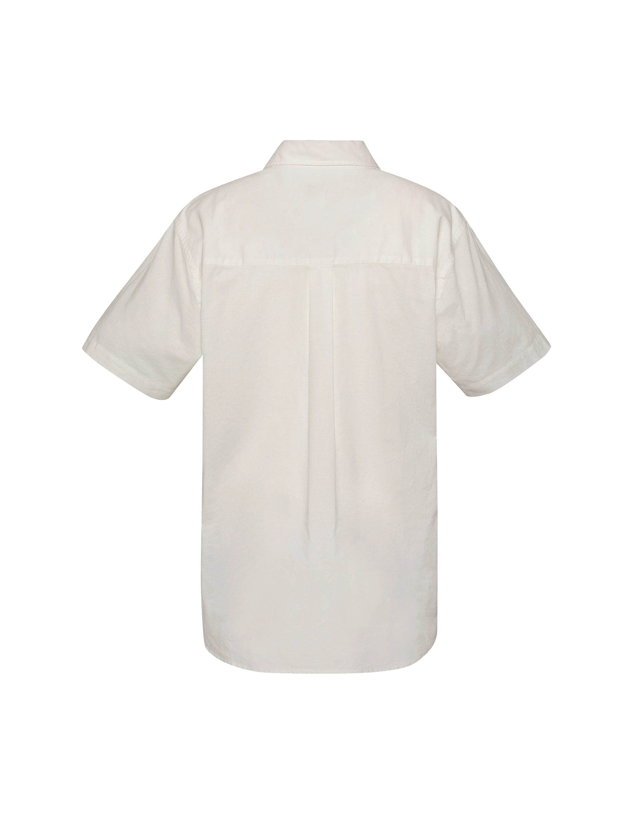 Shirt short sleeves white with patch pocket-2