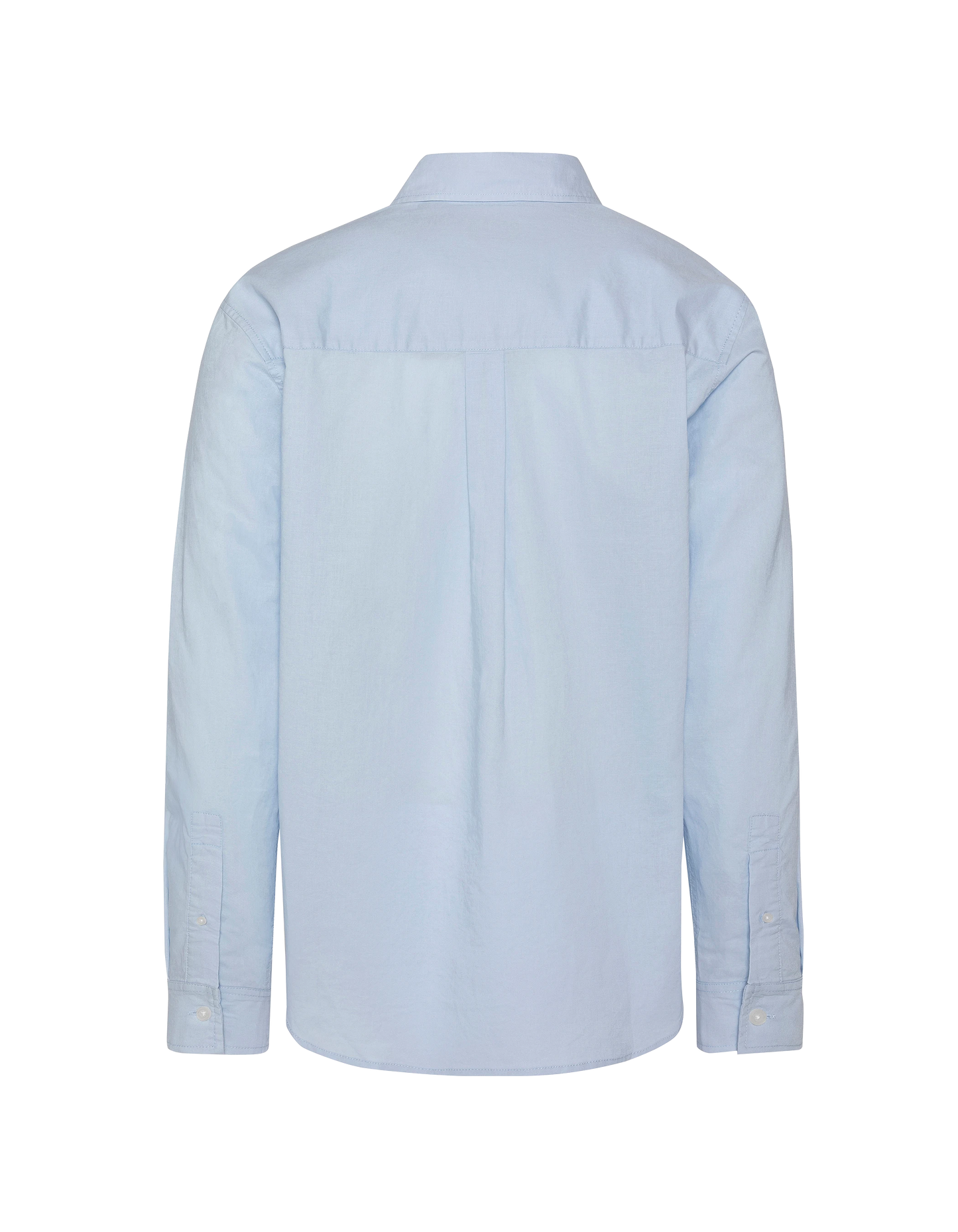 Shirt long sleeves blue with patch pocket