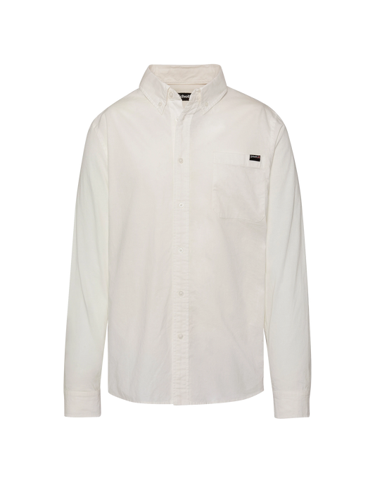 Shirt long sleeves white with patch pocket