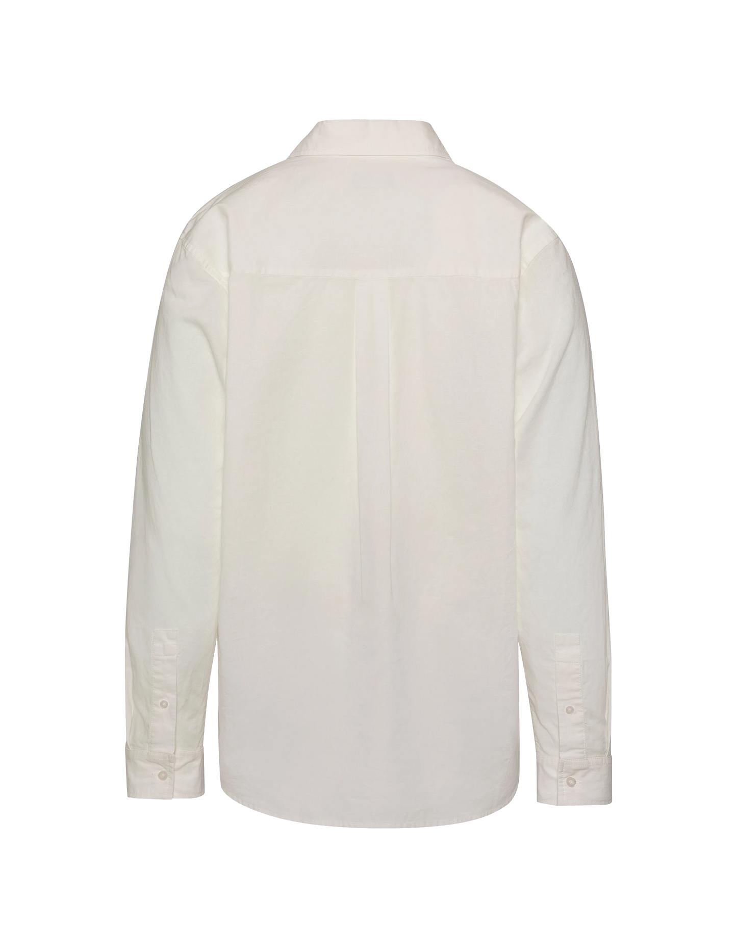 Chemise manches longues blanche avec poche plaquée