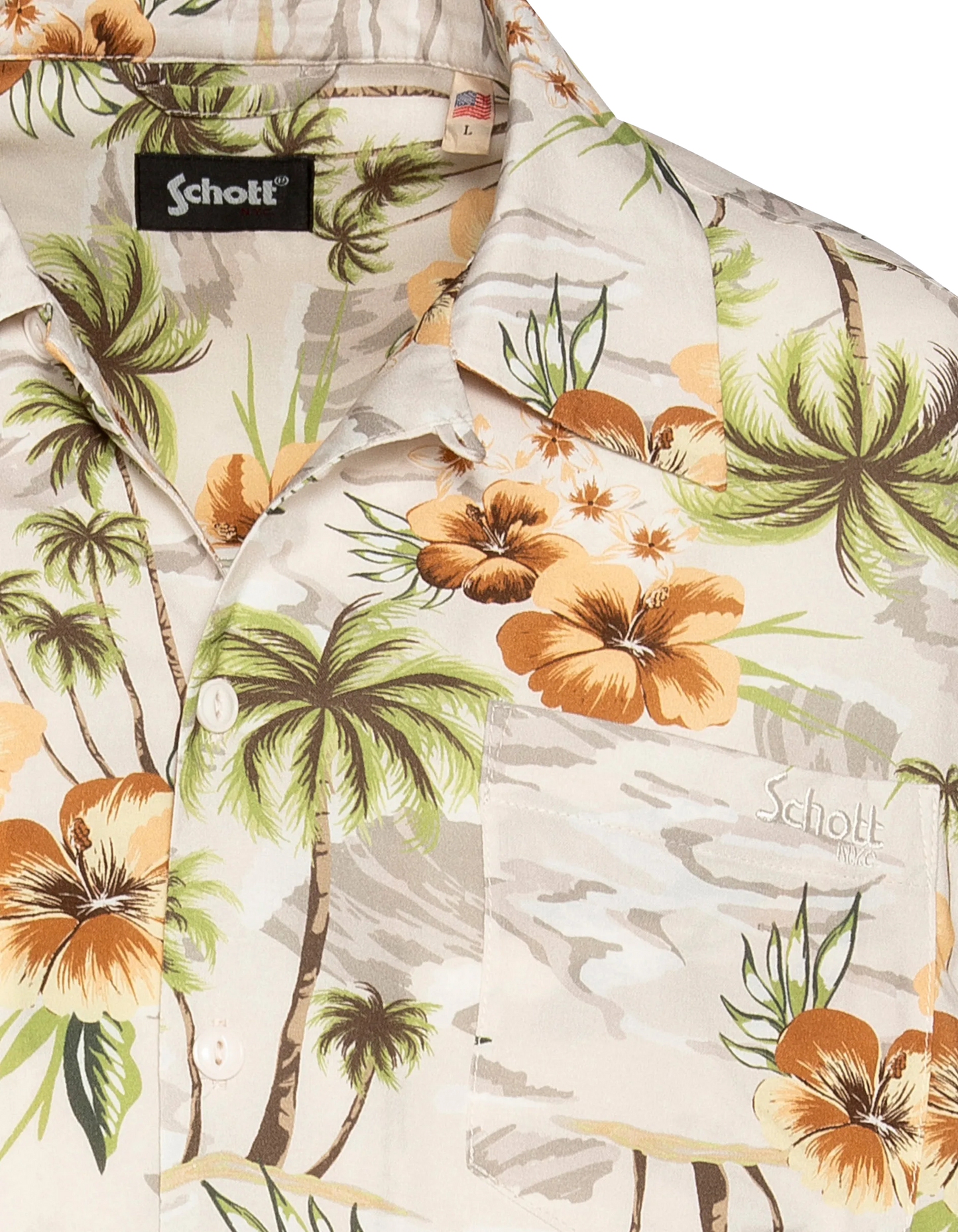 Hellbeiges Hawaiihemd