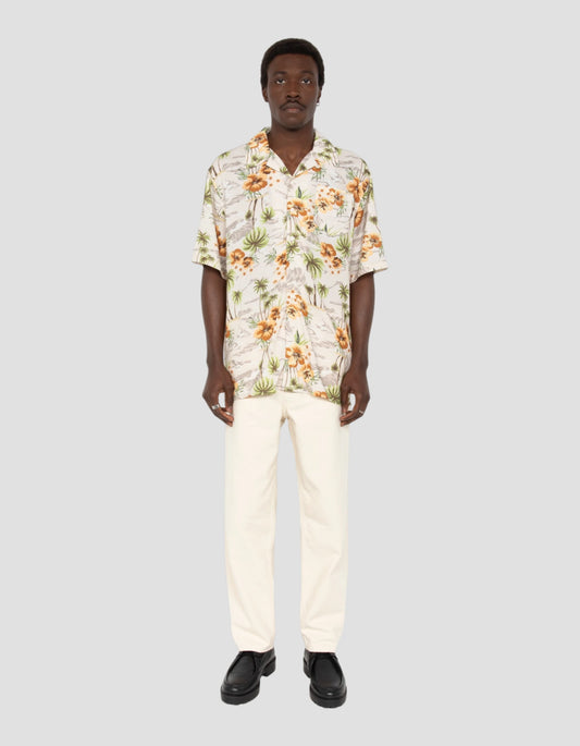 Camicia hawaiana beige chiaro