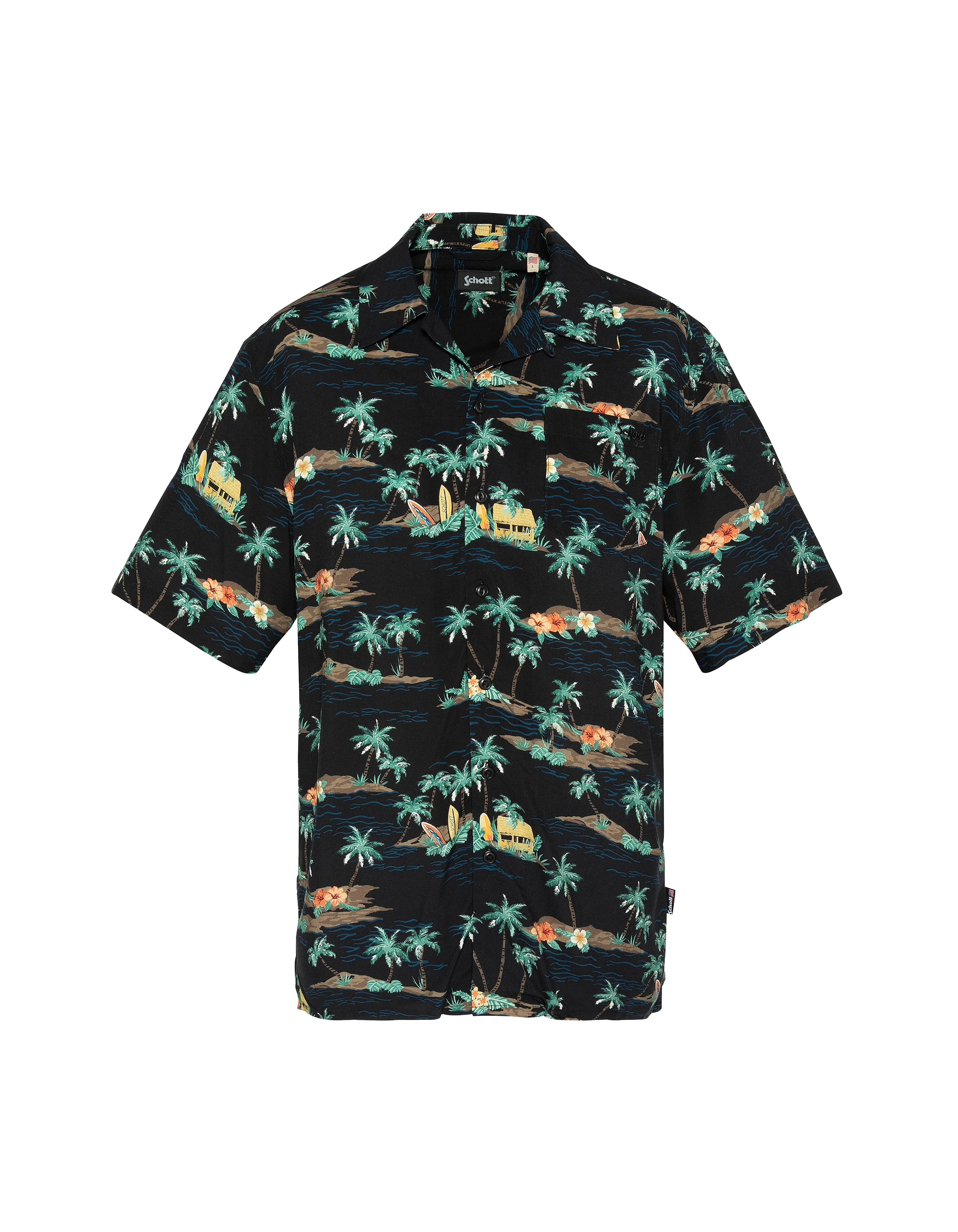 Hellschwarzes Hawaiihemd-2