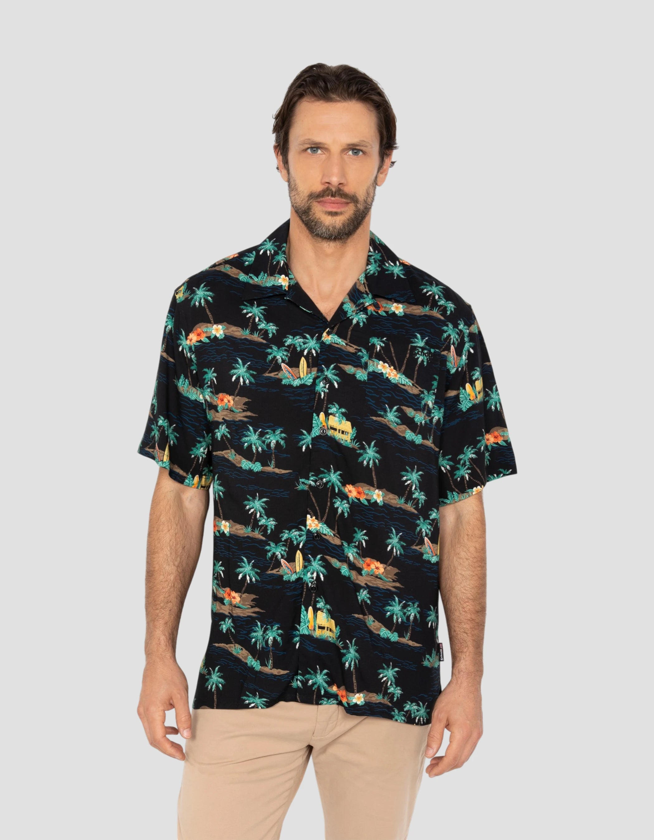 Hellschwarzes Hawaiihemd-3