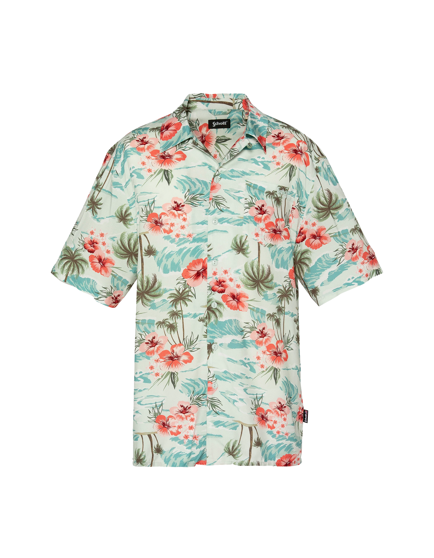 Hellblaues Hawaiihemd