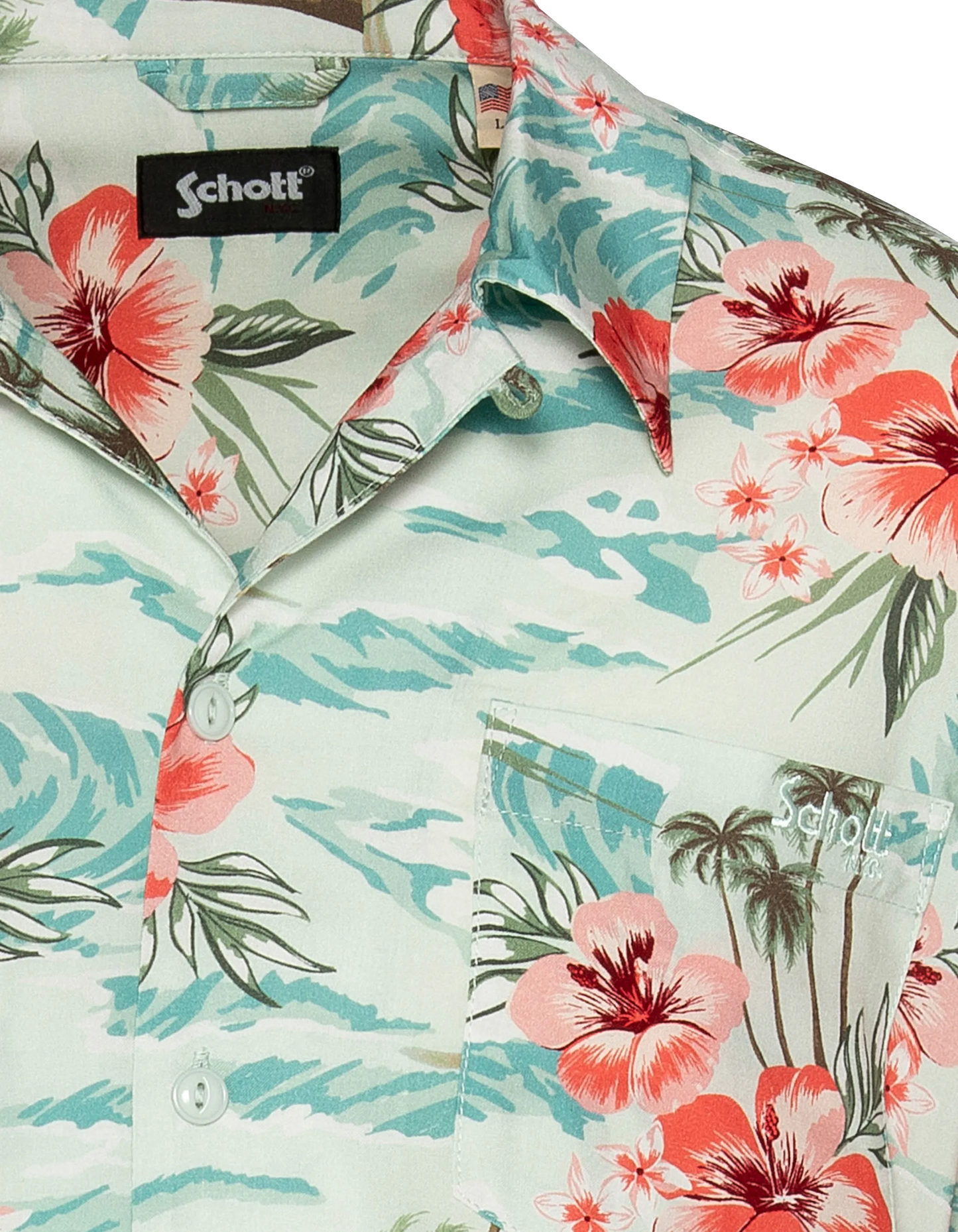 Hellblaues Hawaiihemd