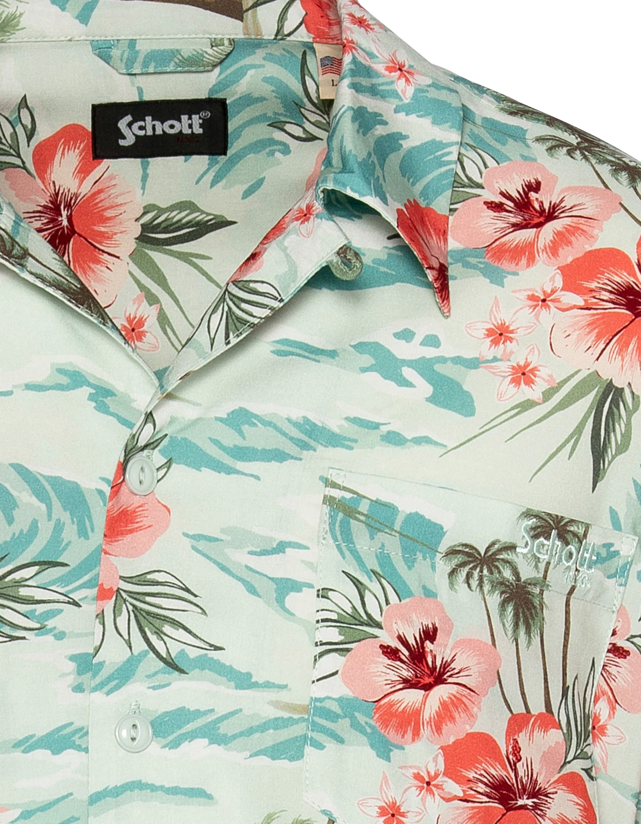 Hellblaues Hawaiihemd-5
