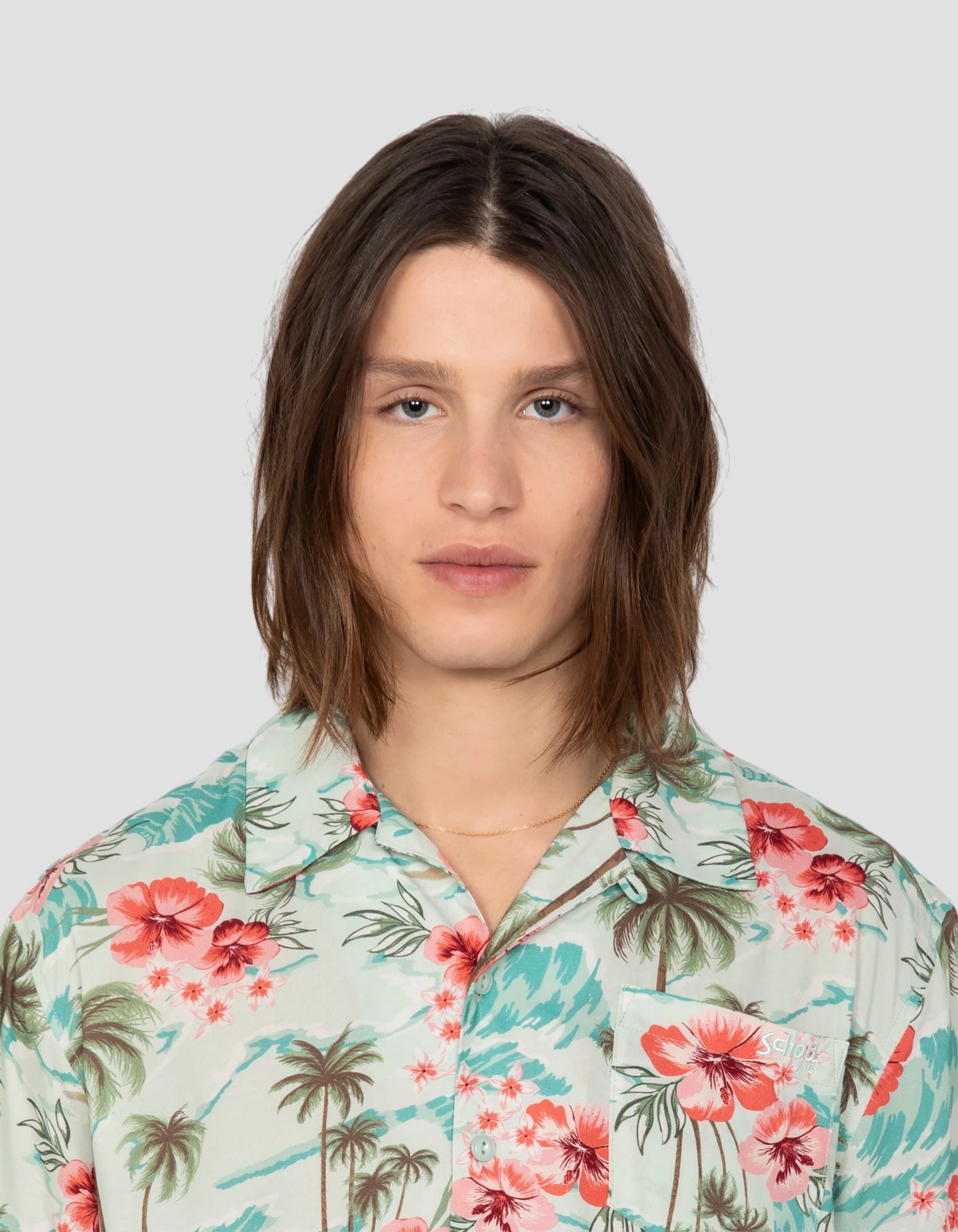 Hellblaues Hawaiihemd