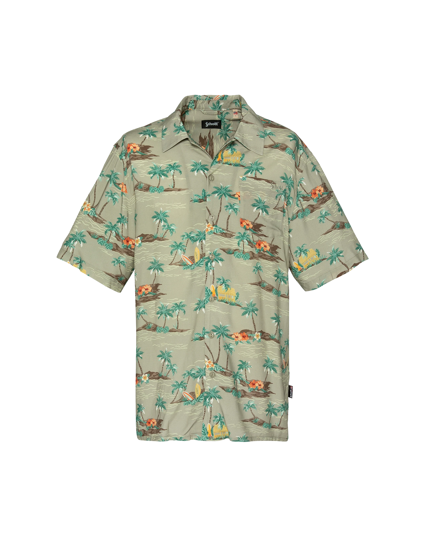 Chemisette lègere hawaienne sage