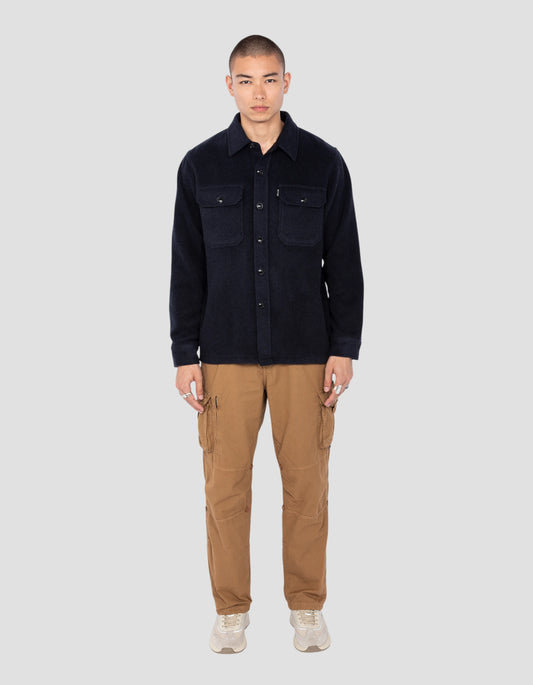 Surchemise boutonnée bleu marine