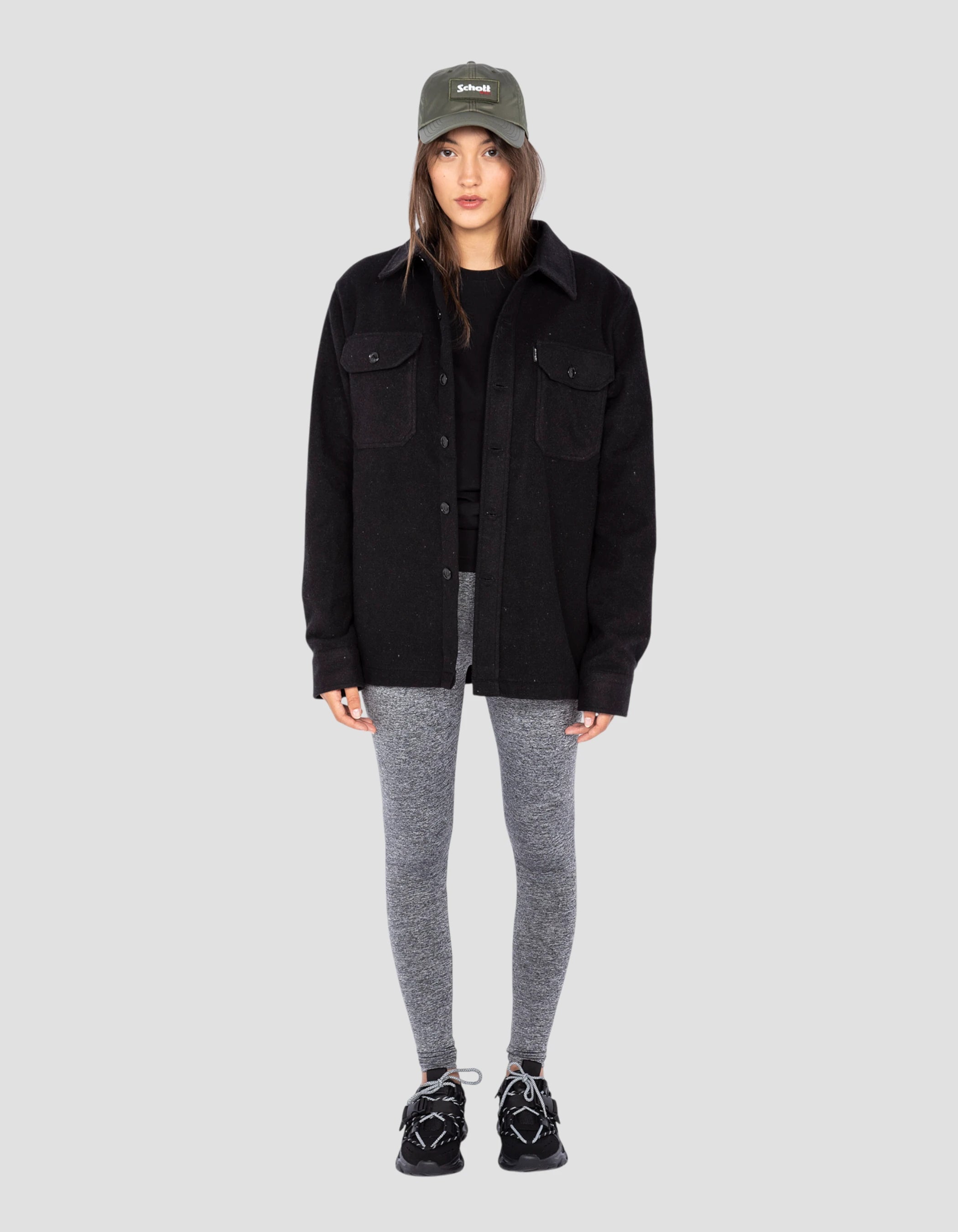 Surchemise boutonnée noire-1