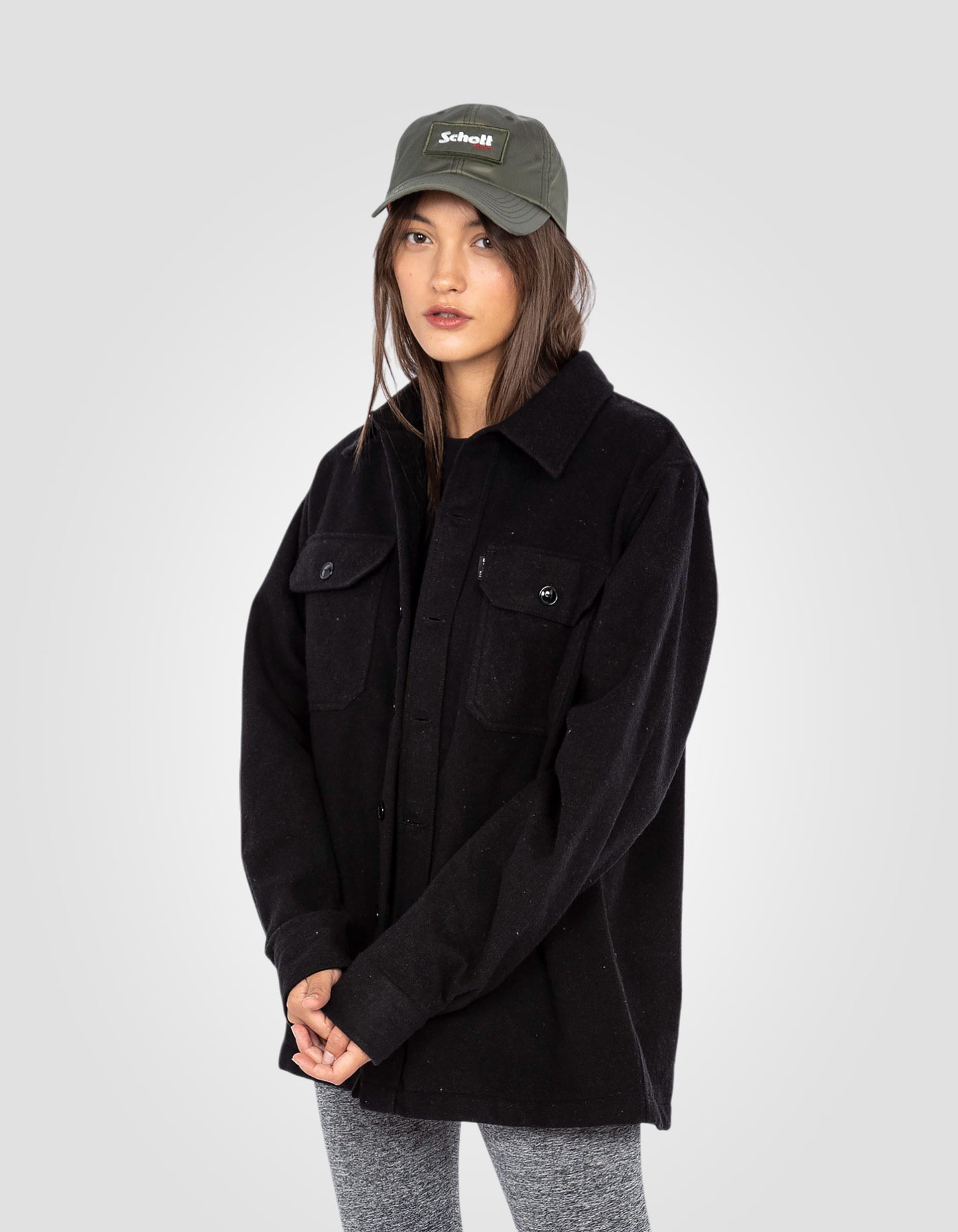 Surchemise boutonnée noire