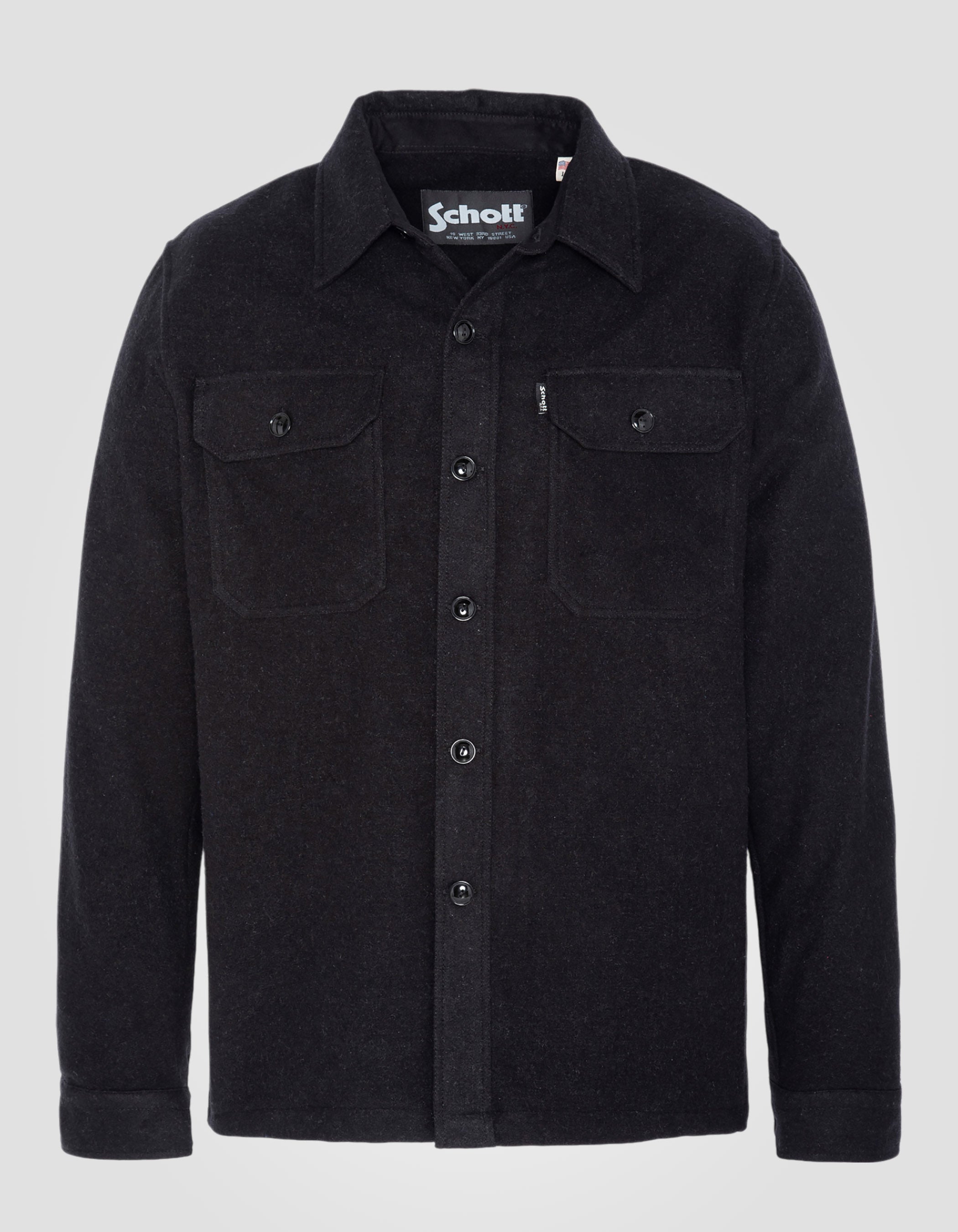 Surchemise boutonnée noire-2