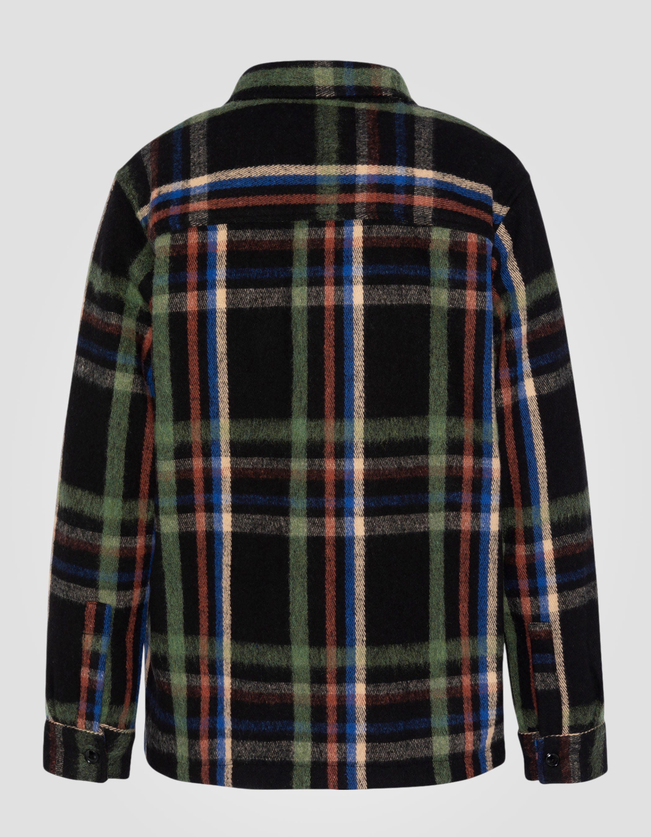 Surchemise à carreaux vert foncés-2