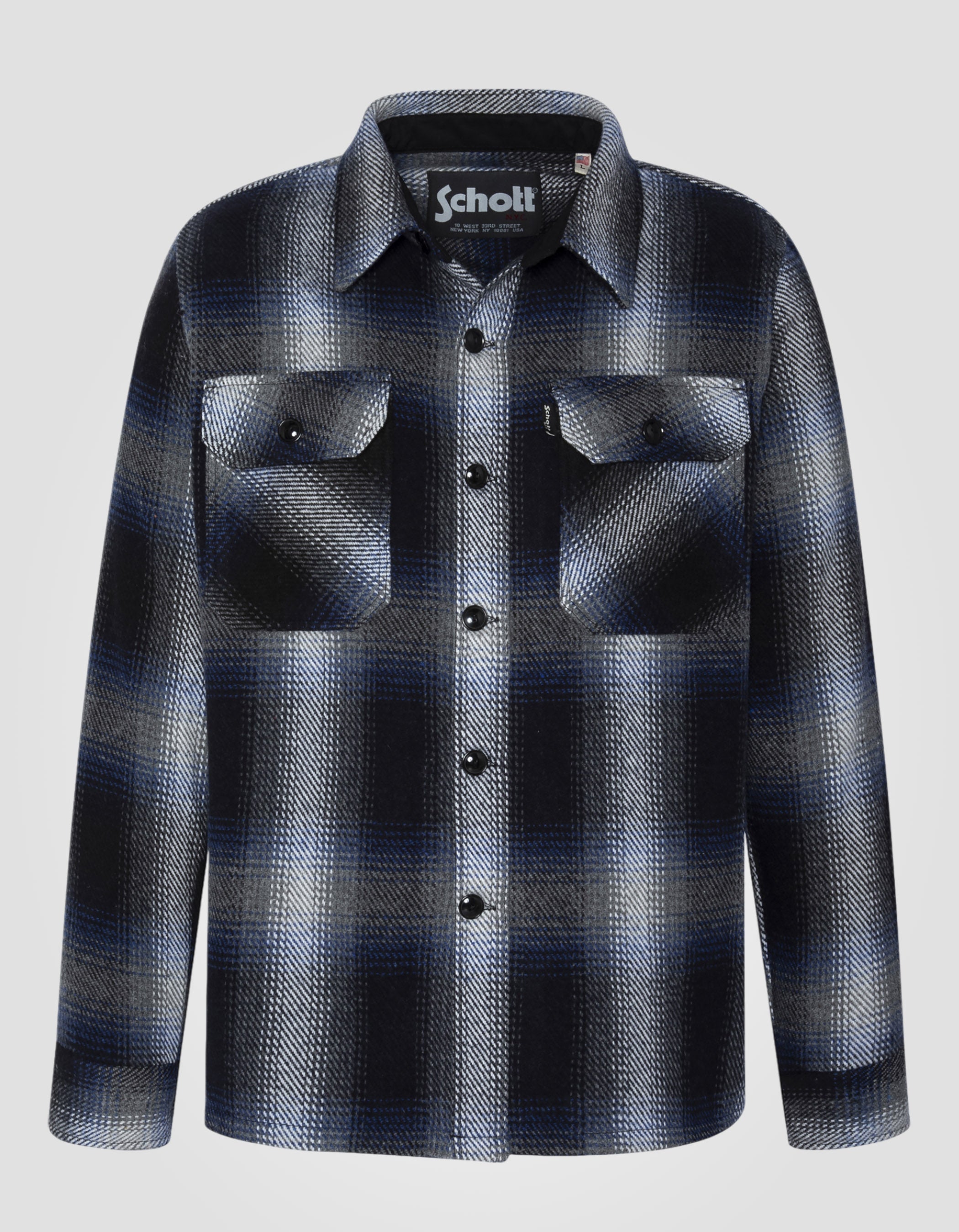 Surchemise à carreaux bleus-2