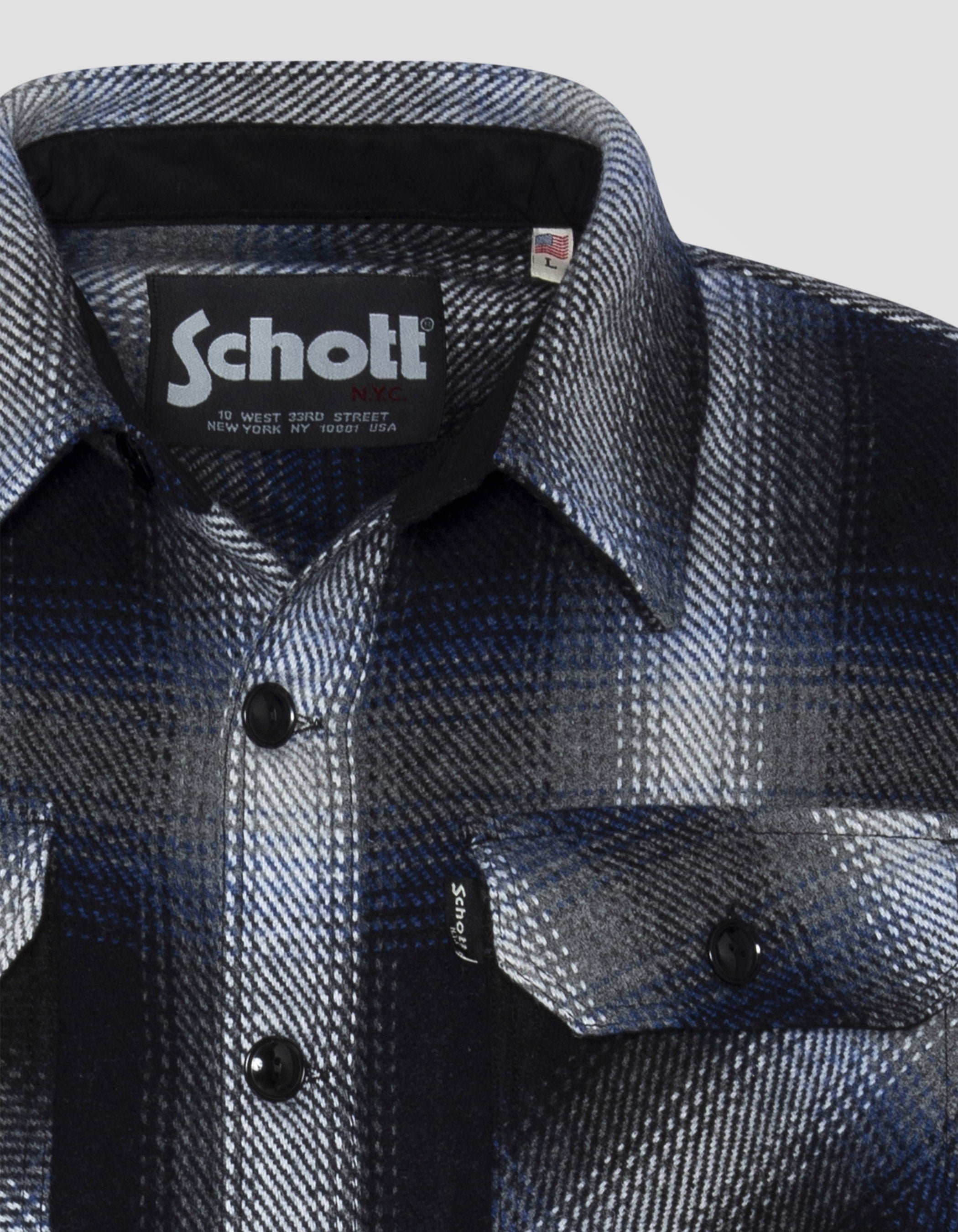 Surchemise à carreaux bleus-5