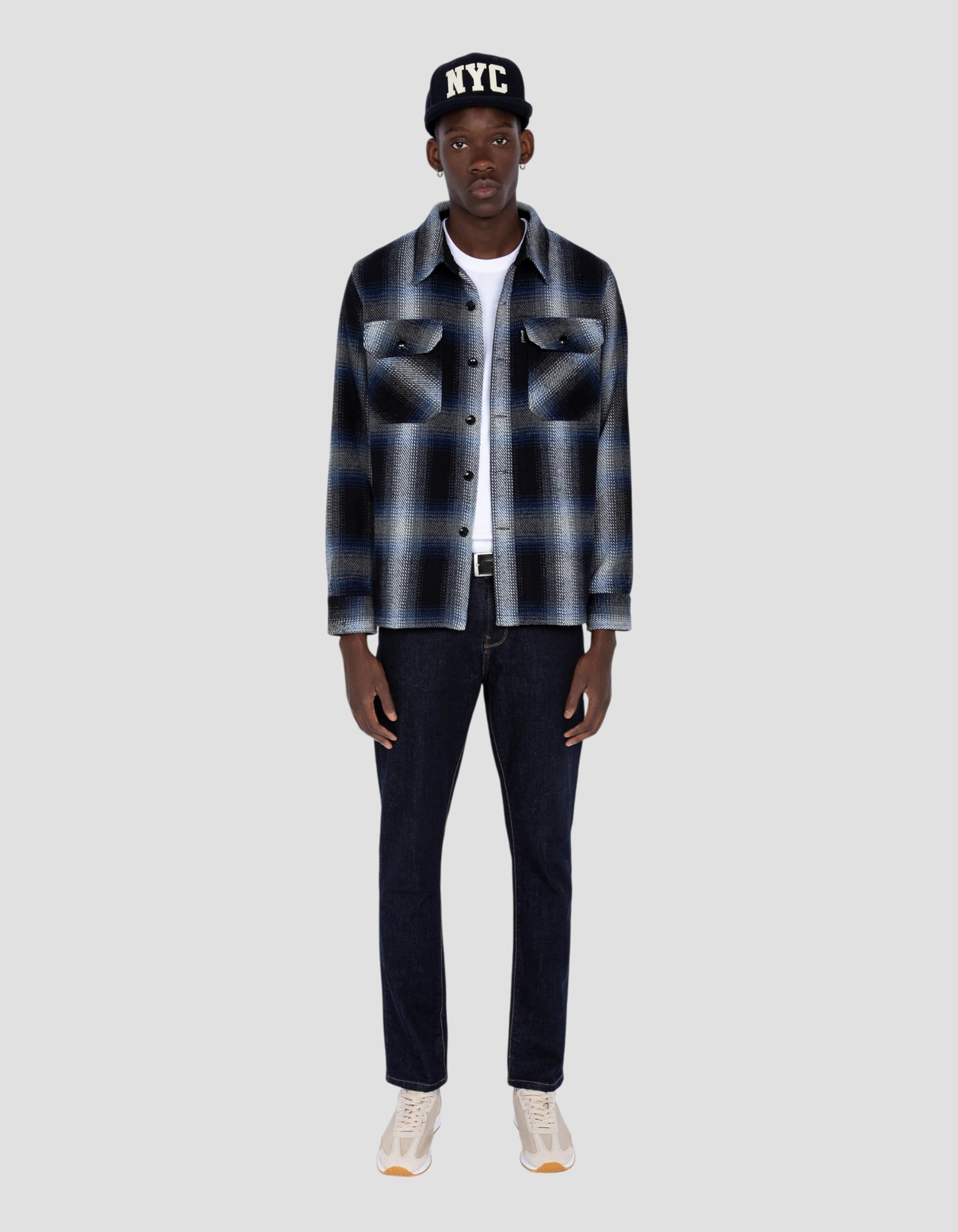 Surchemise à carreaux bleus-1